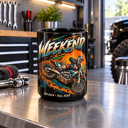 Weekend Warrior Black Mug, 15oz