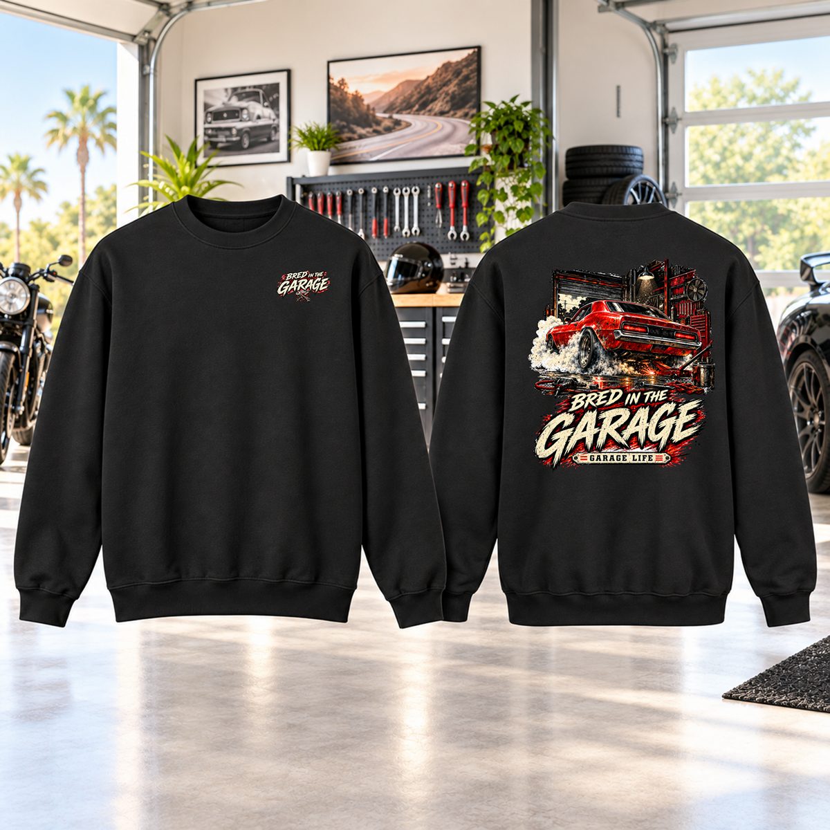 Bred In The Garage Crewneck