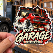 Bred In The Garage Die-Cut Sticker 1