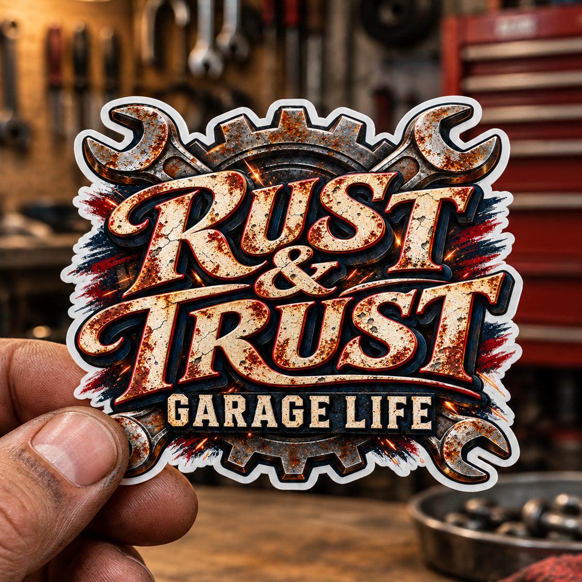 Rust & Trust Die-Cut Sticker 2