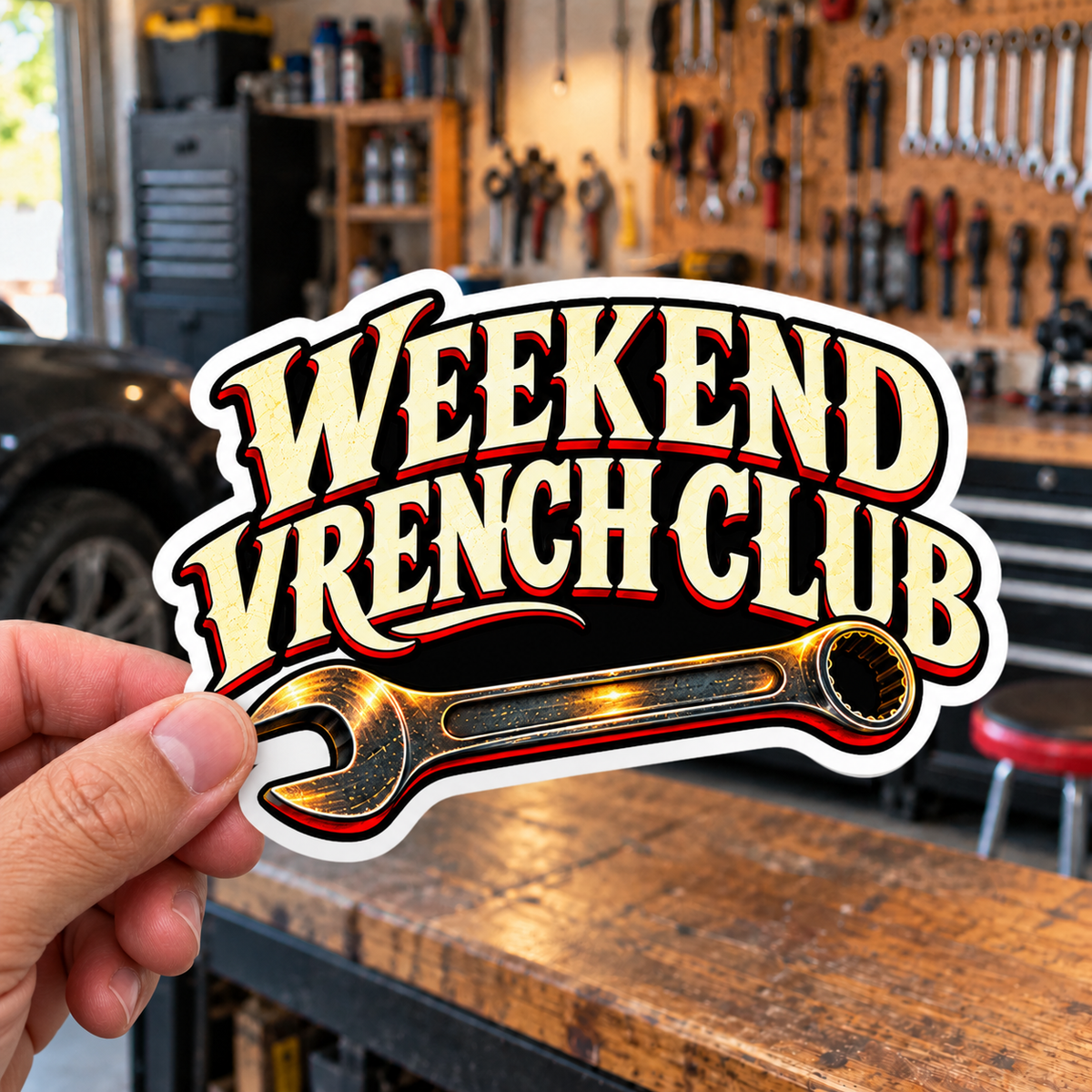 Weekend Wrench Club Die-Cut Sticker 2