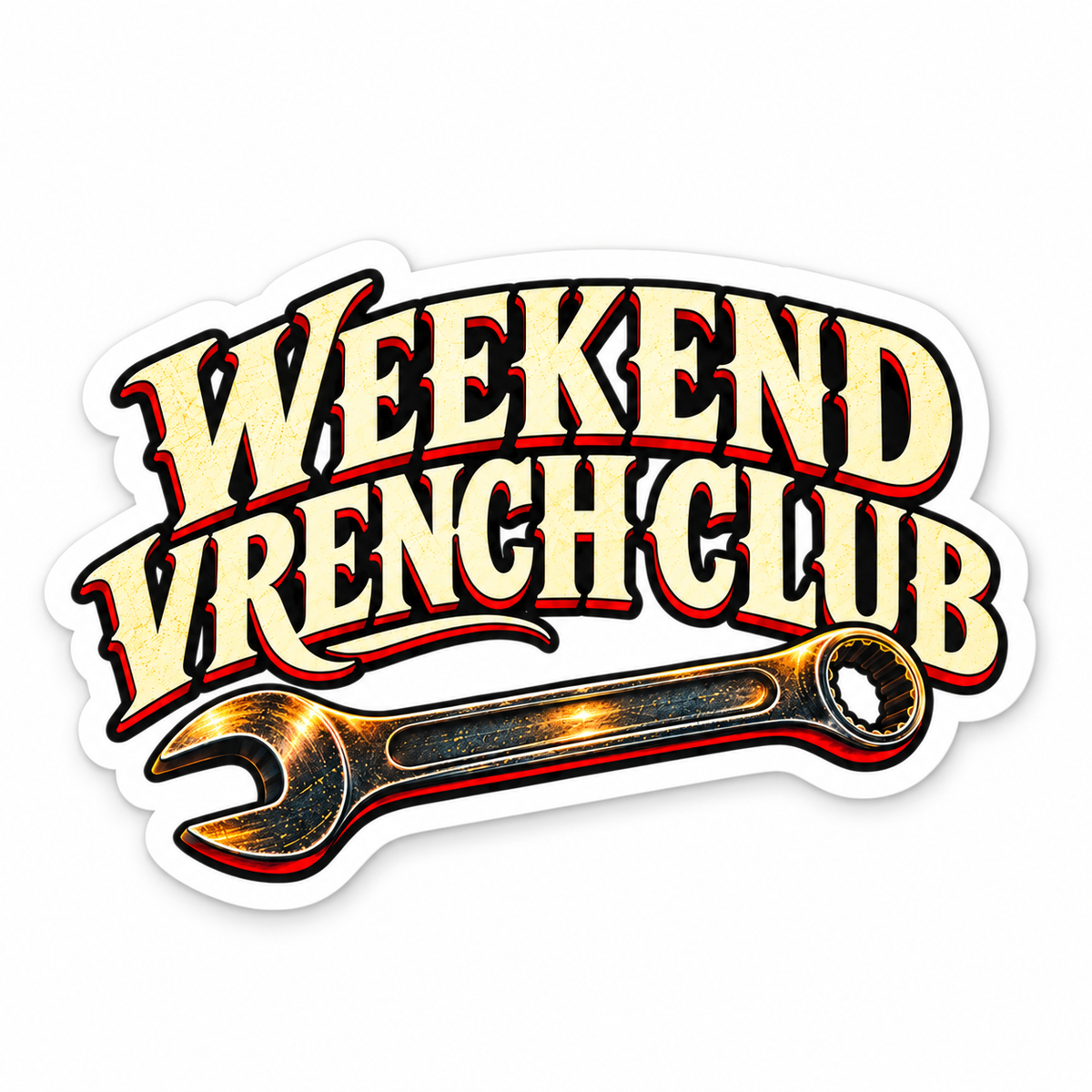 Weekend Wrench Club Die-Cut Sticker 2