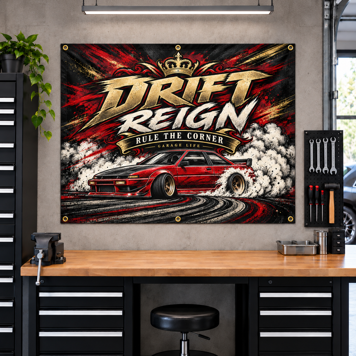 Drift Reign Garage Banner