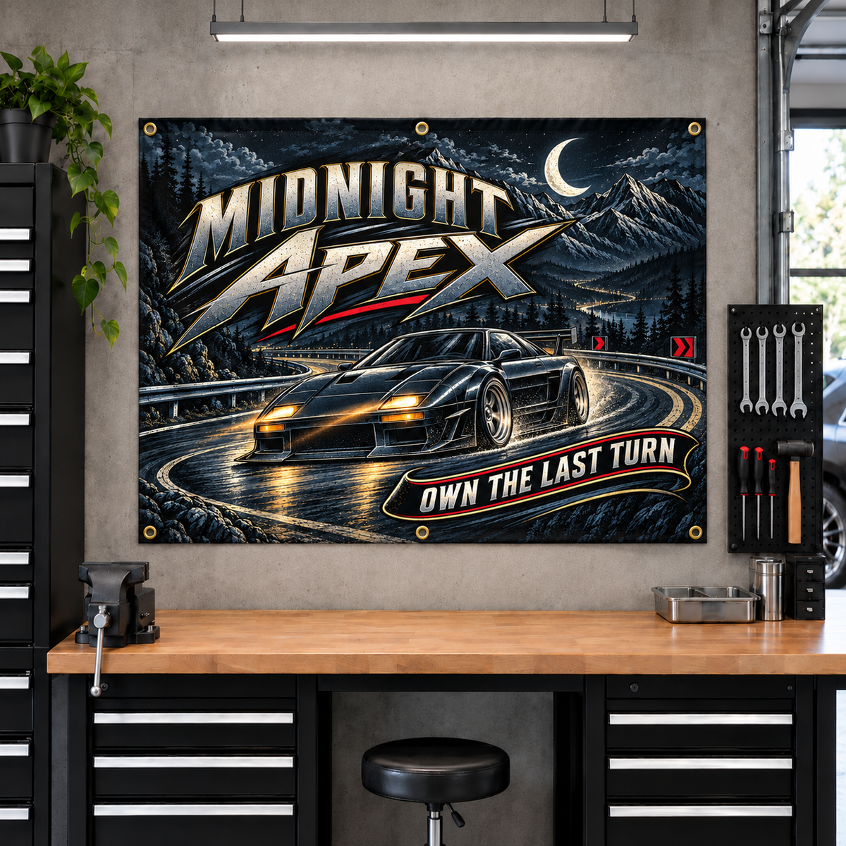 Midnight Apex Garage Banner