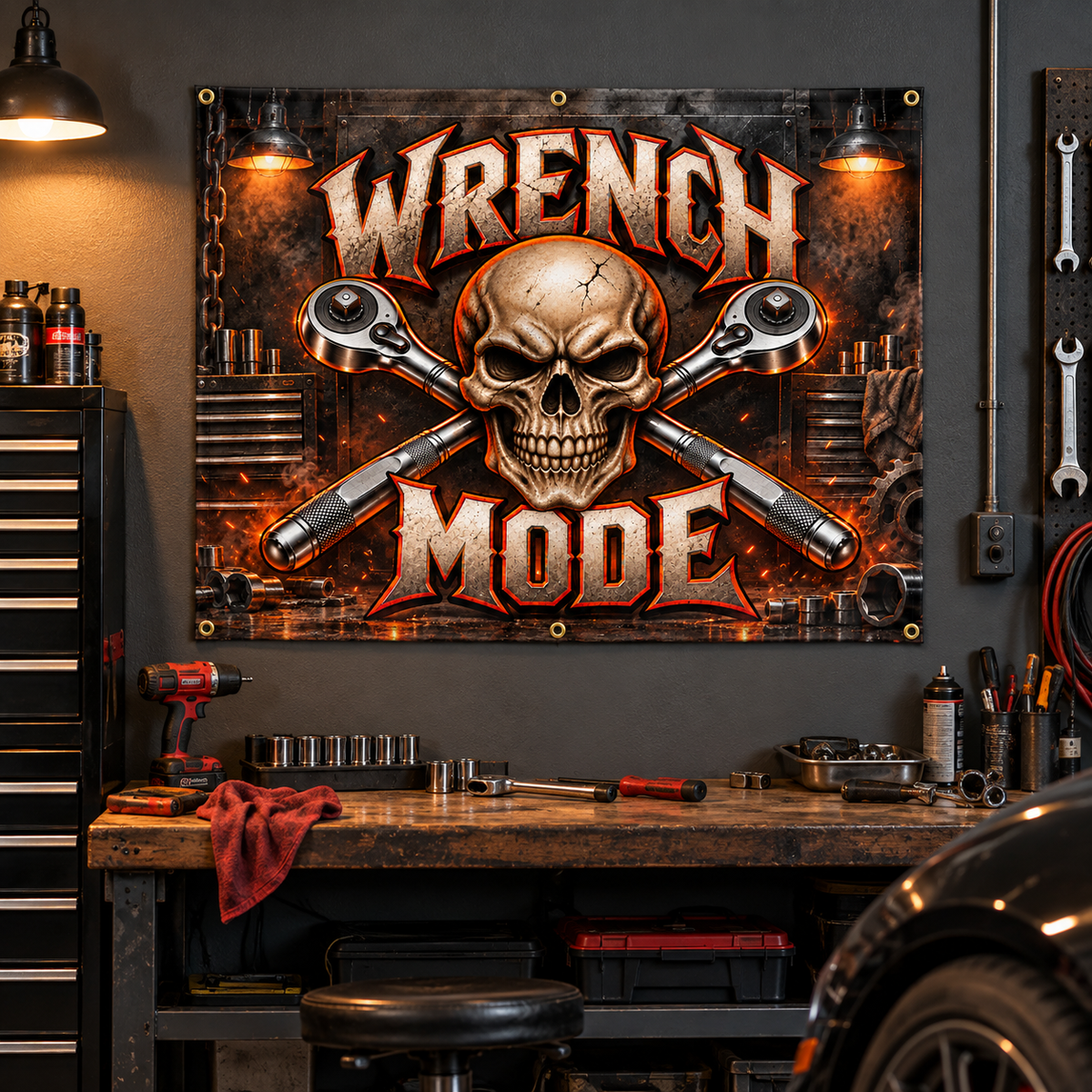 Wrench Mode Garage Banner