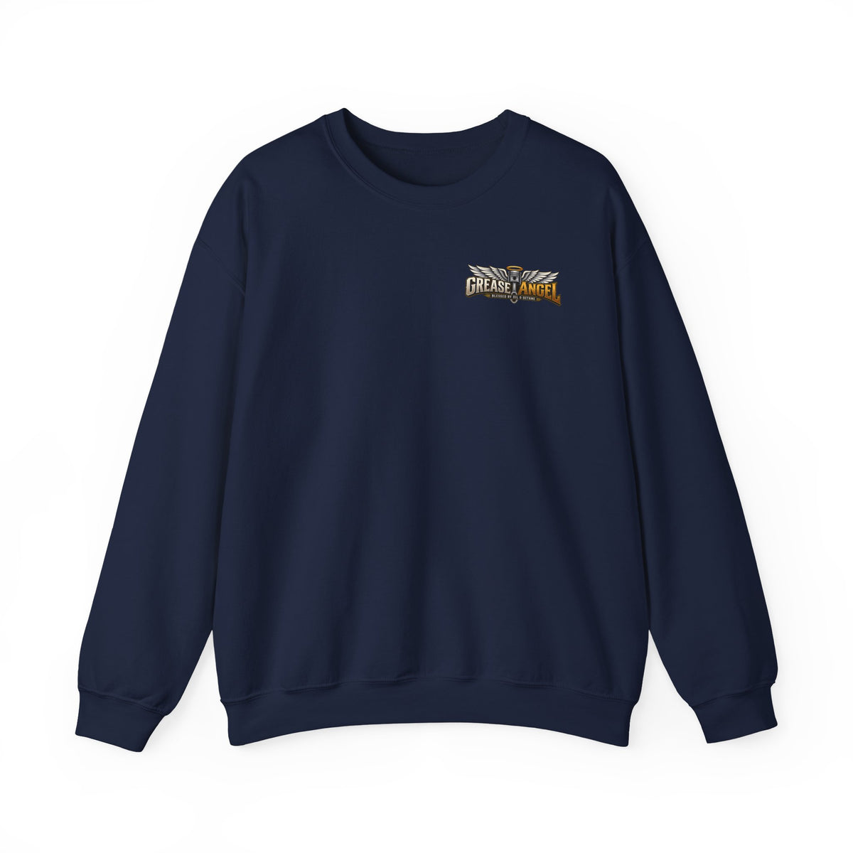 Grease Angel Crewneck with Garage Life artwork by Print Gear