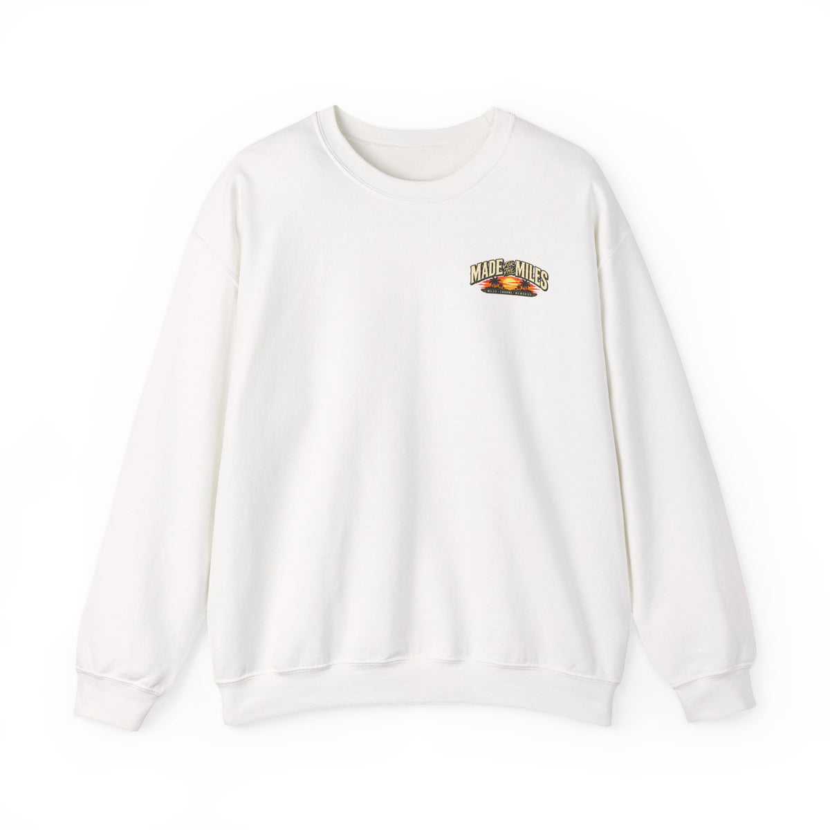 Made For The Miles Crewneck with Garage Life artwork by Print Gear