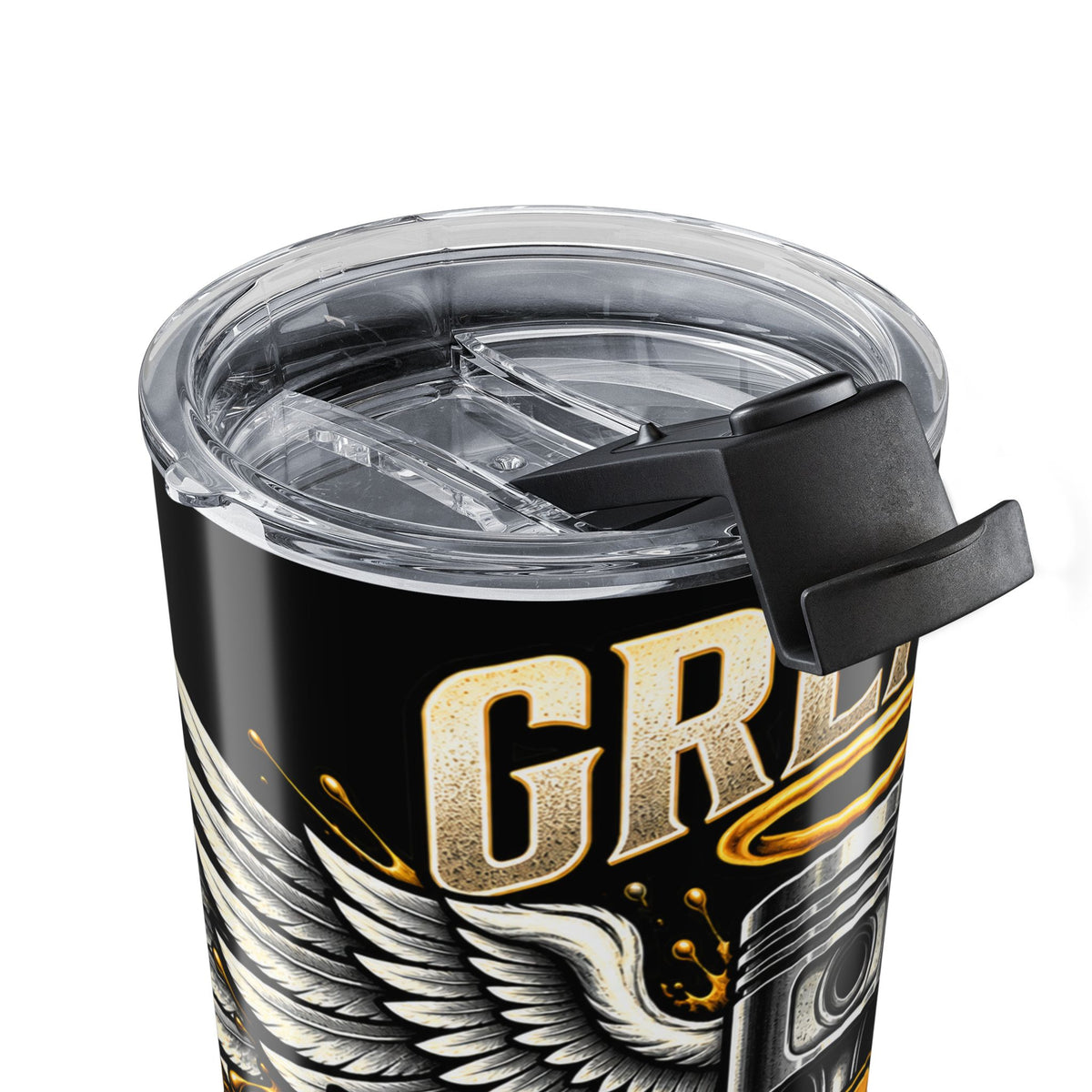 Grease Angel 20oz Tumbler with Garage Life artwork by Print Gear