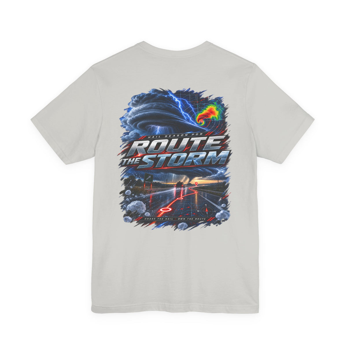 Route The Storm T-Shirt – PDR Culture, Bella+Canvas 3001 unisex tee