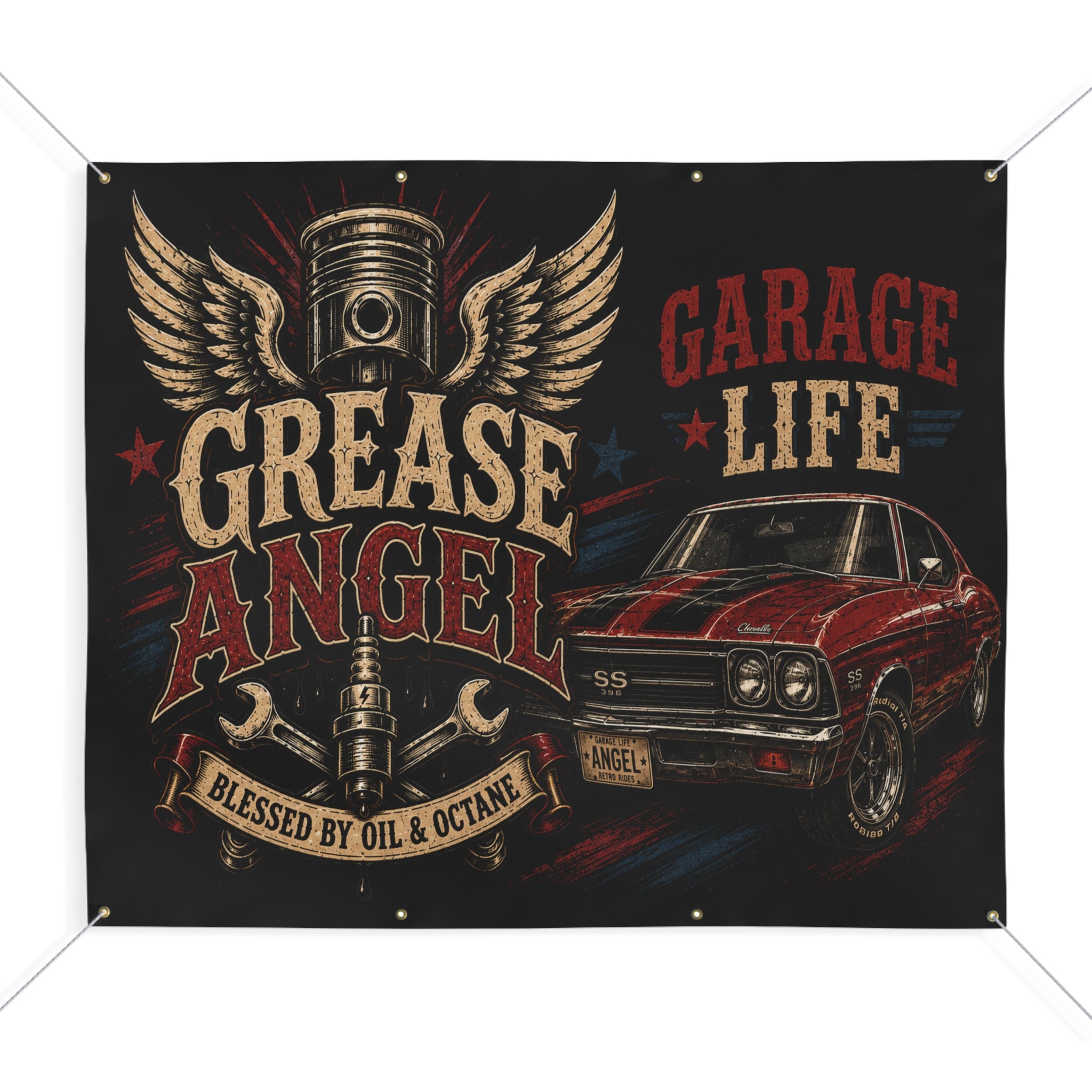 Grease Angel Garage Banner
