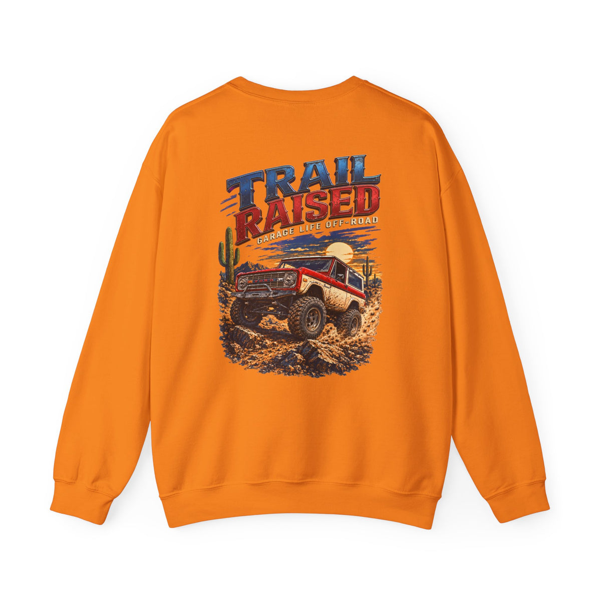 Trail Raised Crewneck with Garage Life artwork by Print Gear