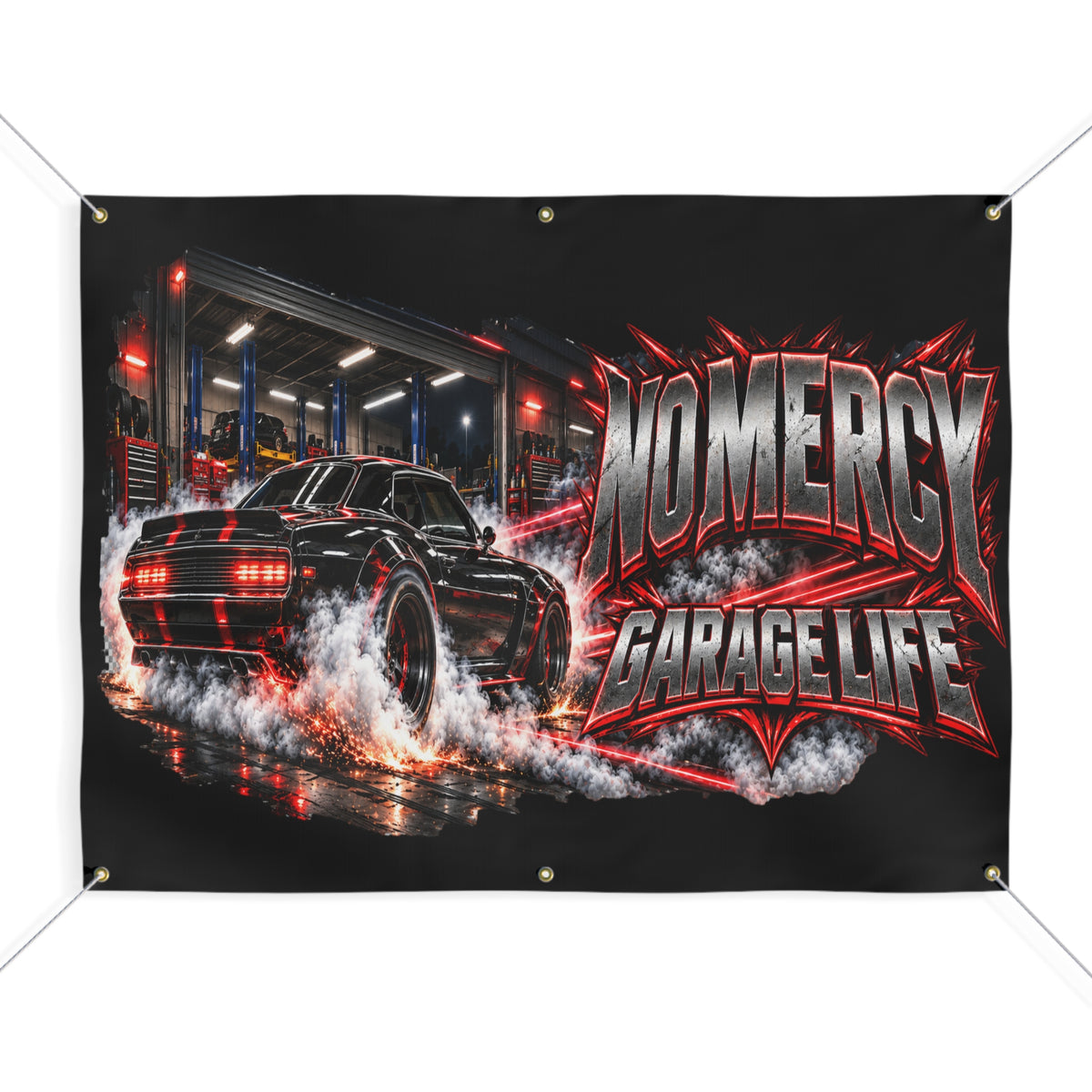 No Mercy Garage Banner