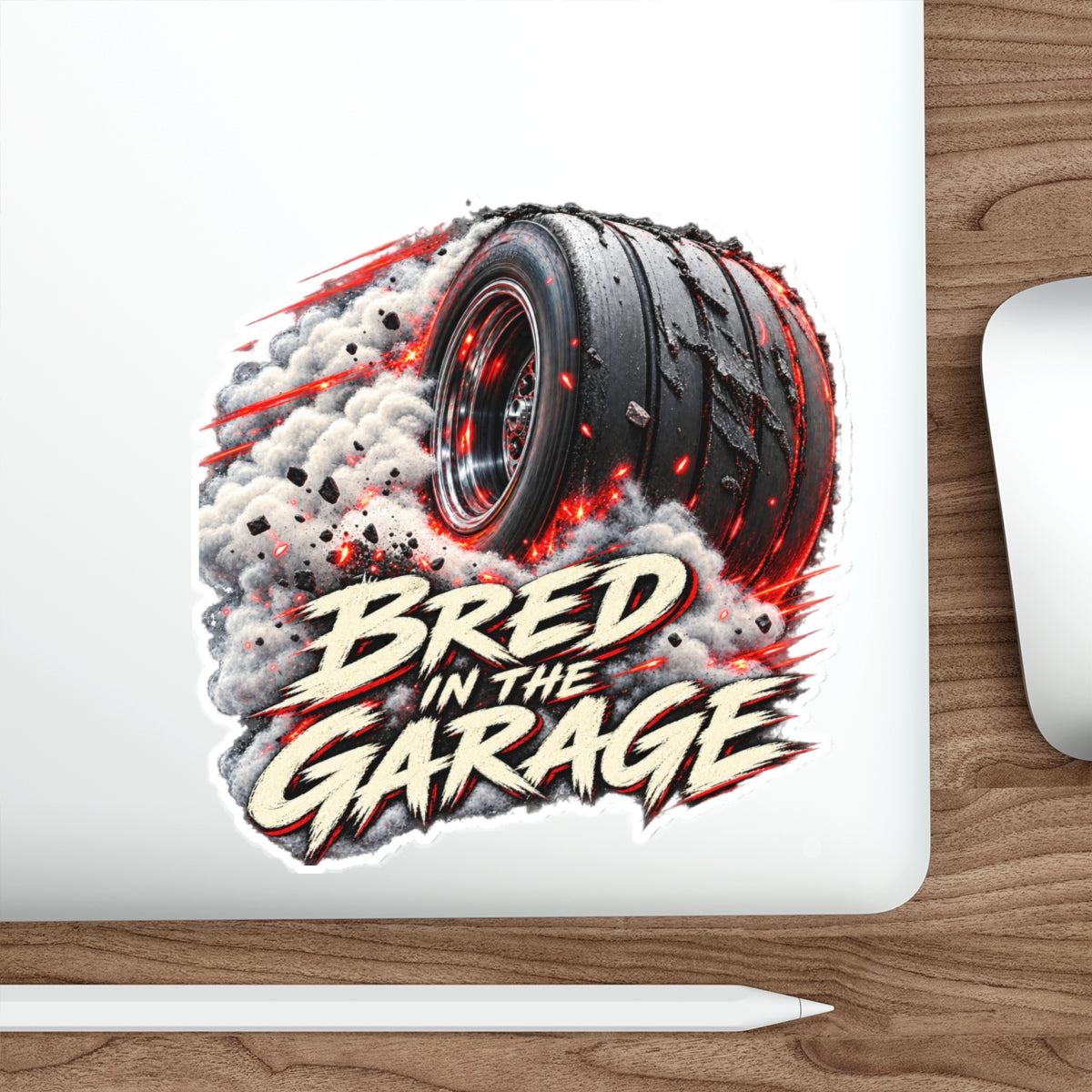 Bred In The Garage Die-Cut Sticker 2