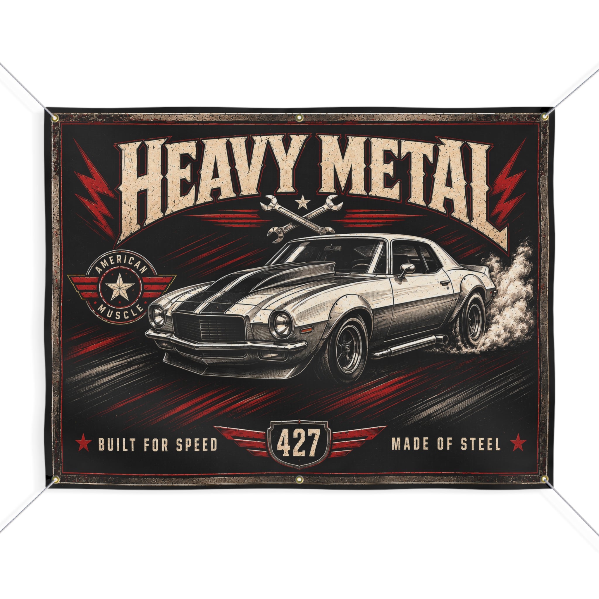 Heavy Metal Garage Banner