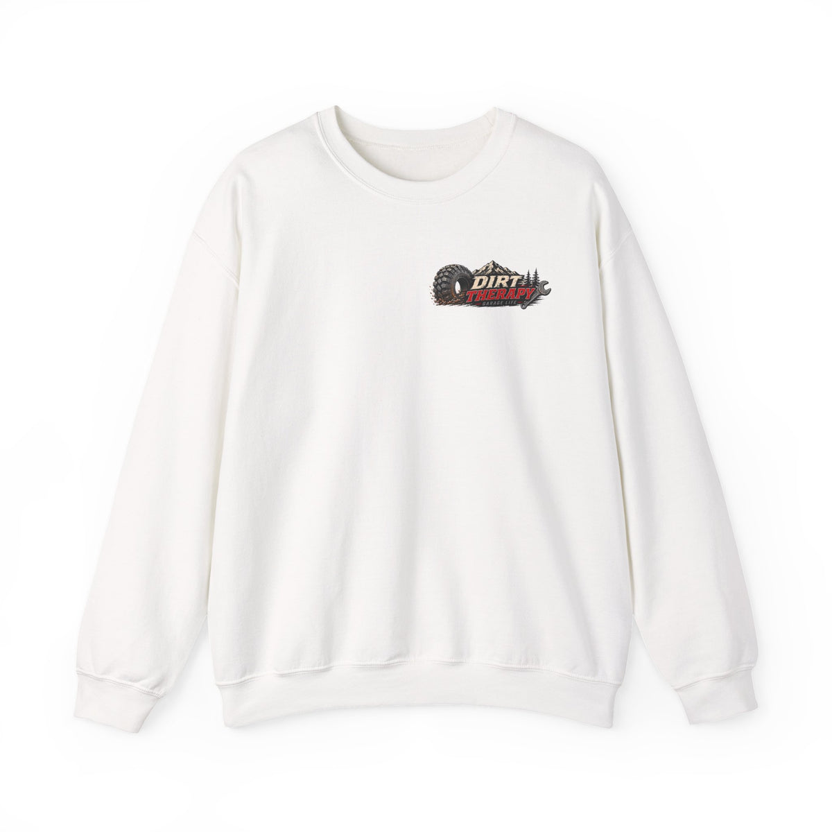 Dirt Therapy Crewneck with Garage Life artwork by Print Gear