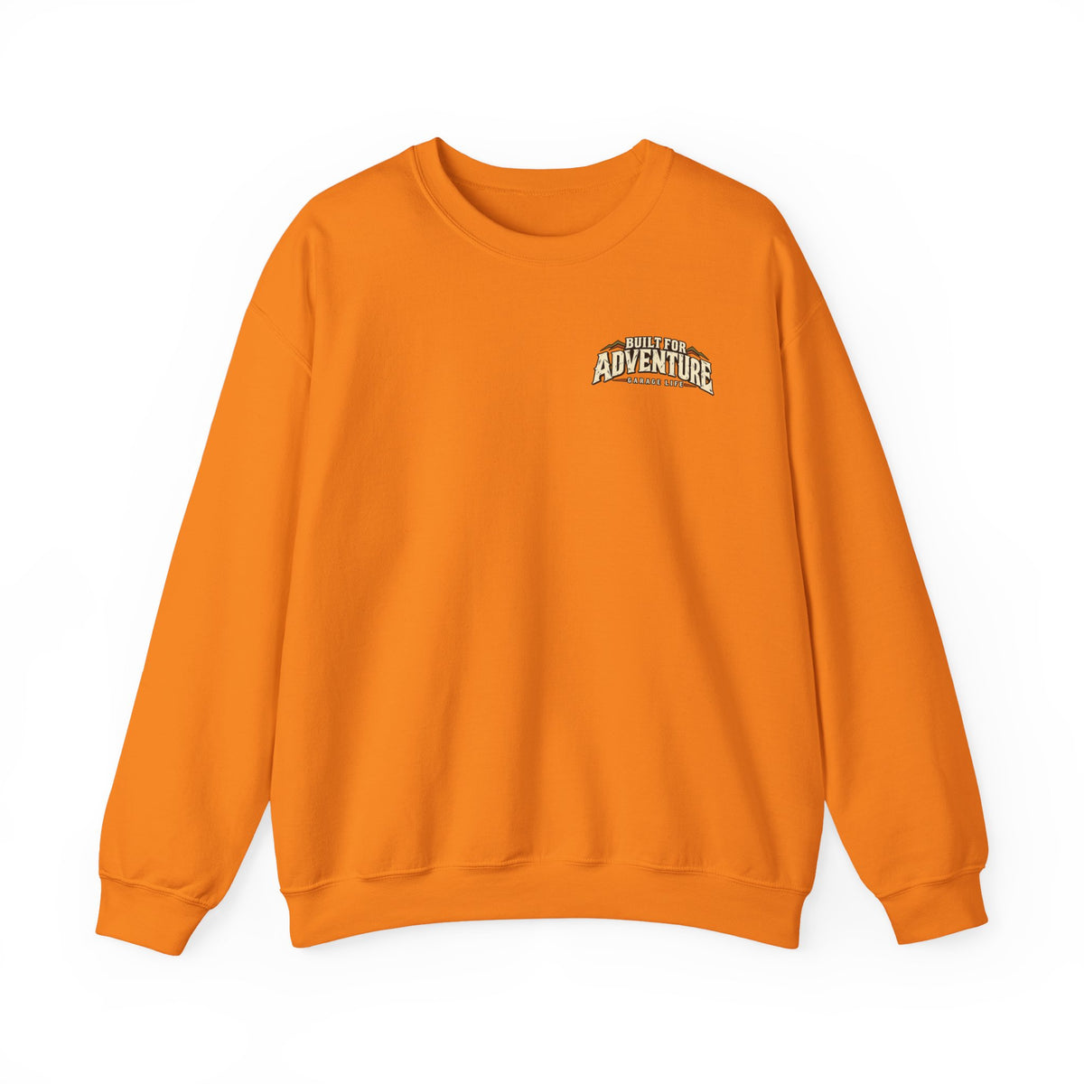 Built For Adventure Crewneck with Garage Life artwork by Print Gear