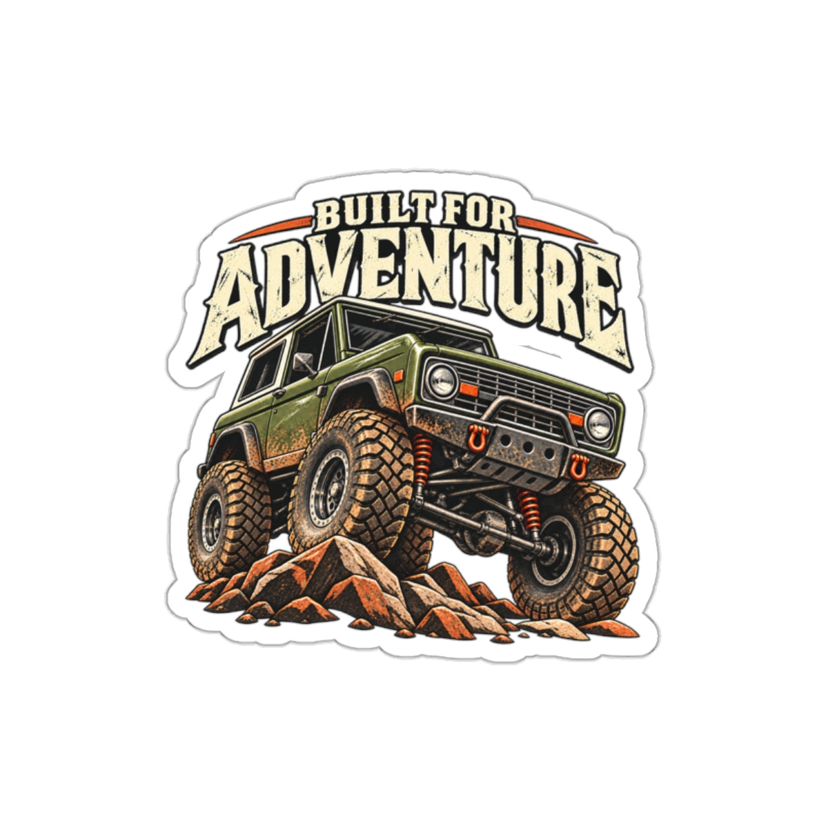 Built For Adventure Die-Cut Sticker 1 with Garage Life artwork by Print Gear
