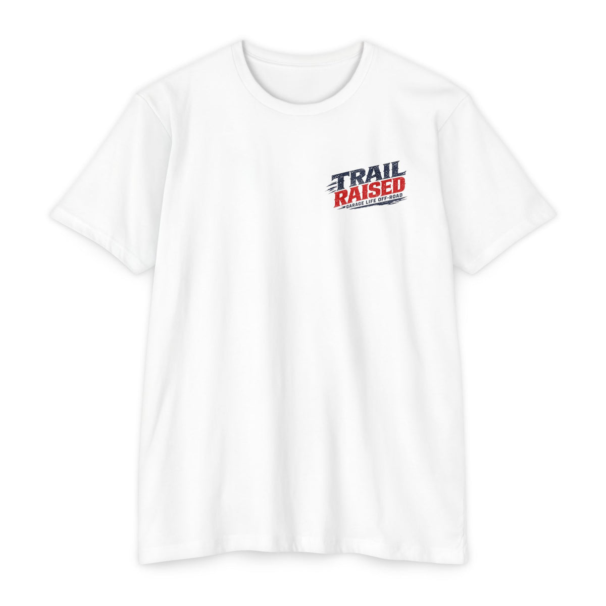 Trail Raised T-Shirt with Garage Life artwork by Print Gear
