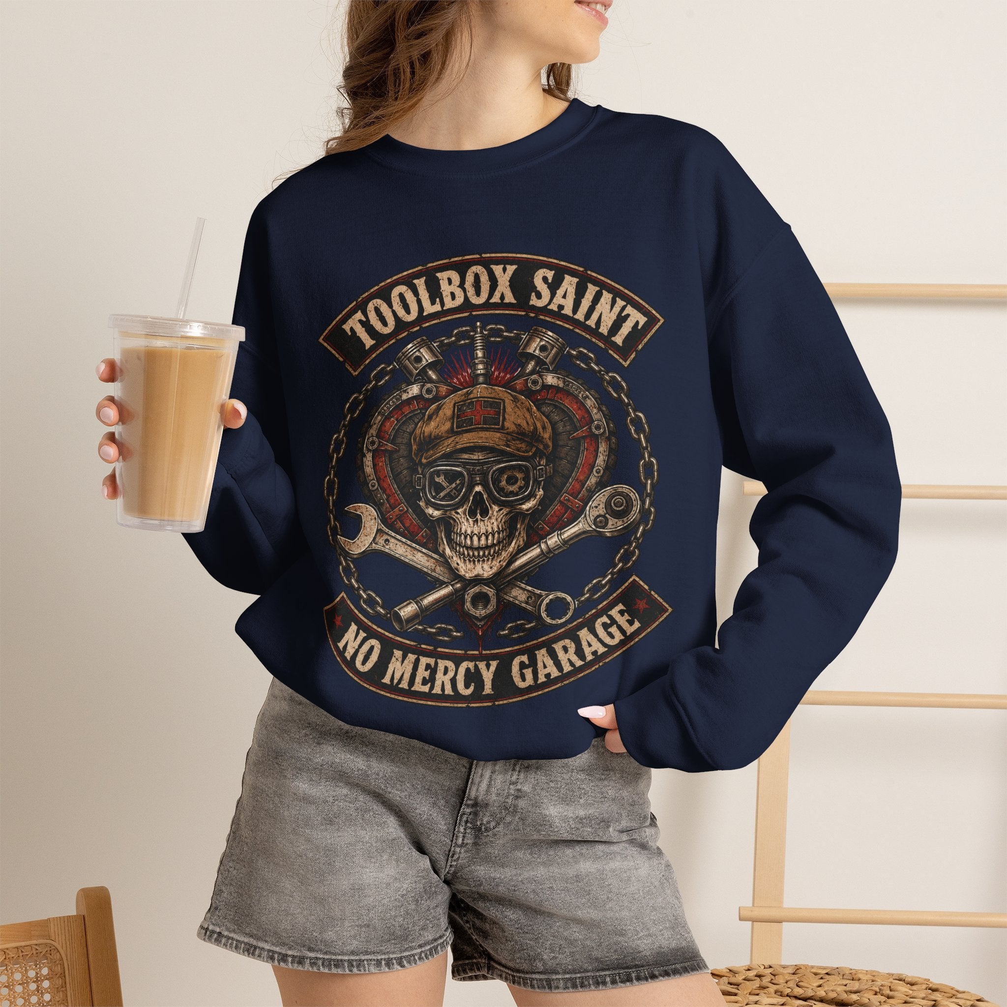 Toolbox Saint Skull Crewneck Sweatshirt