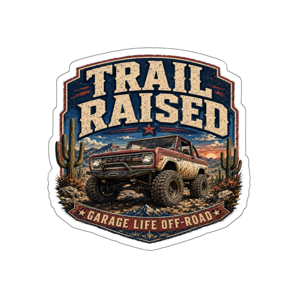 Trail Raised Sticker