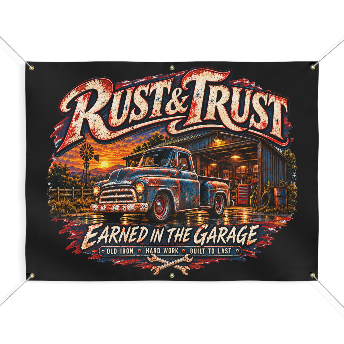 Rust & Trust Garage Banner