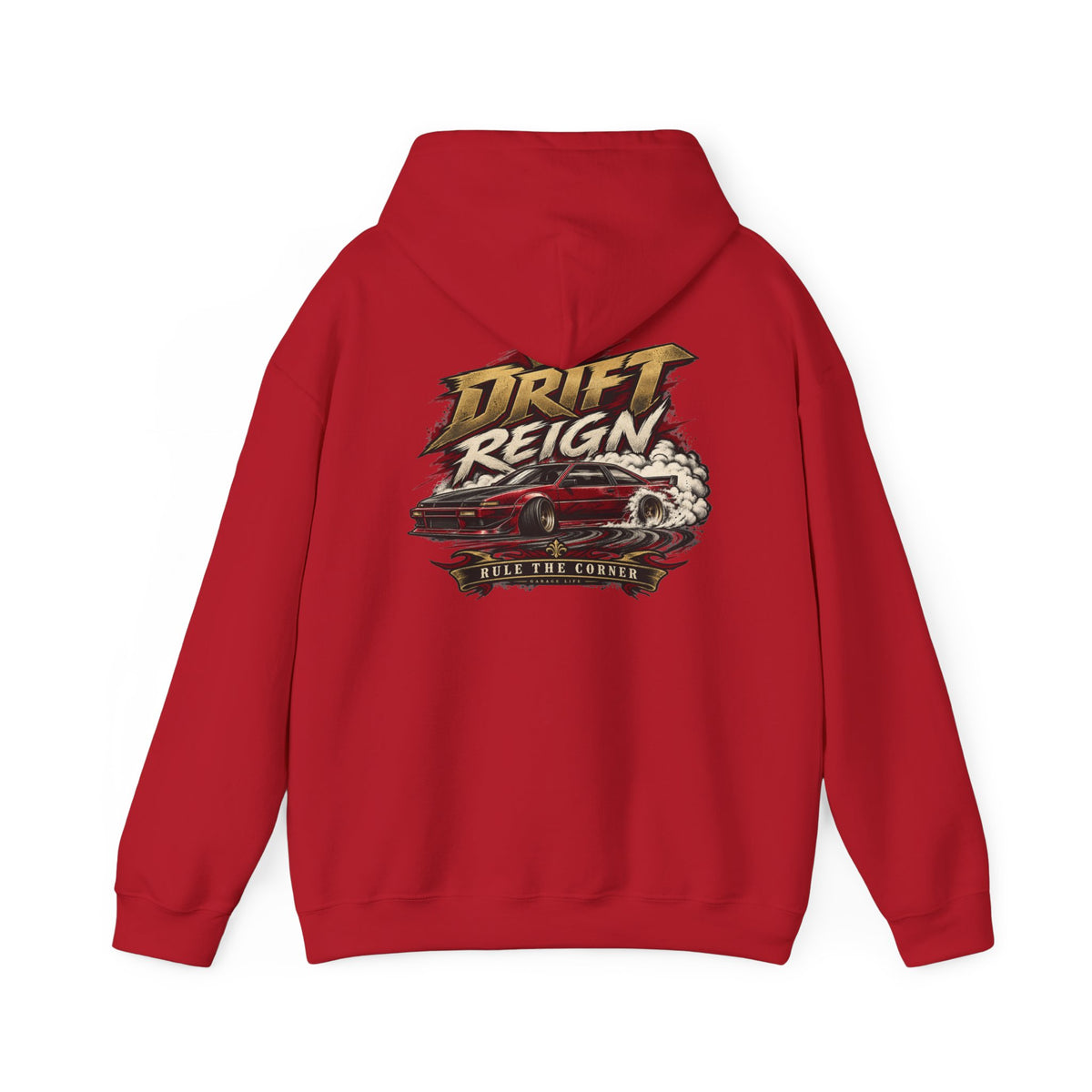 Drift Reign Hoodie with Garage Life artwork by Print Gear