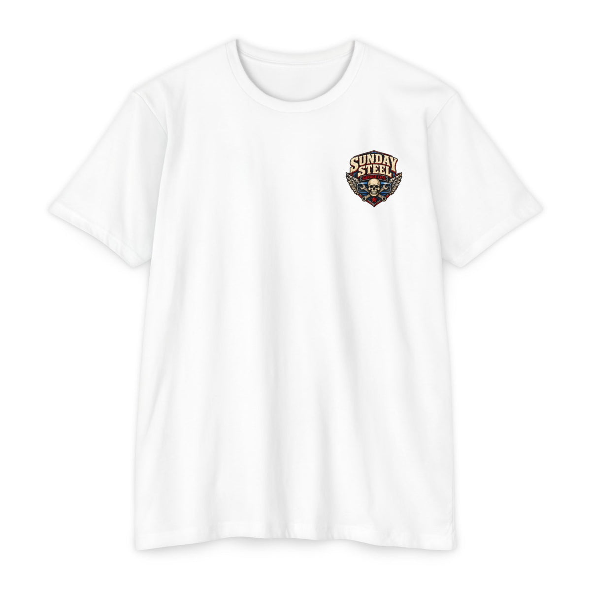 Sunday Steel T-Shirt with Garage Life artwork by Print Gear