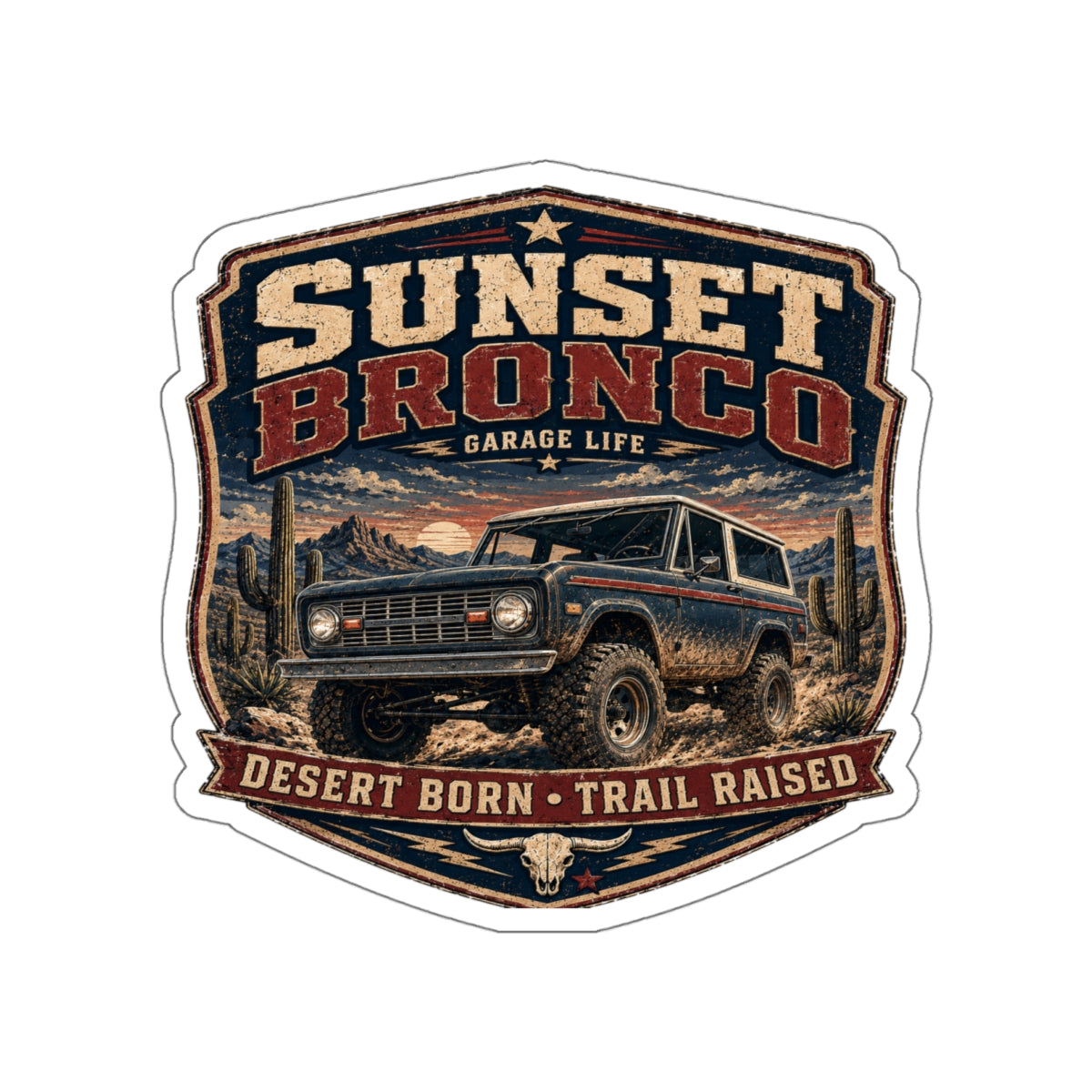 Sunset Bronco Sticker