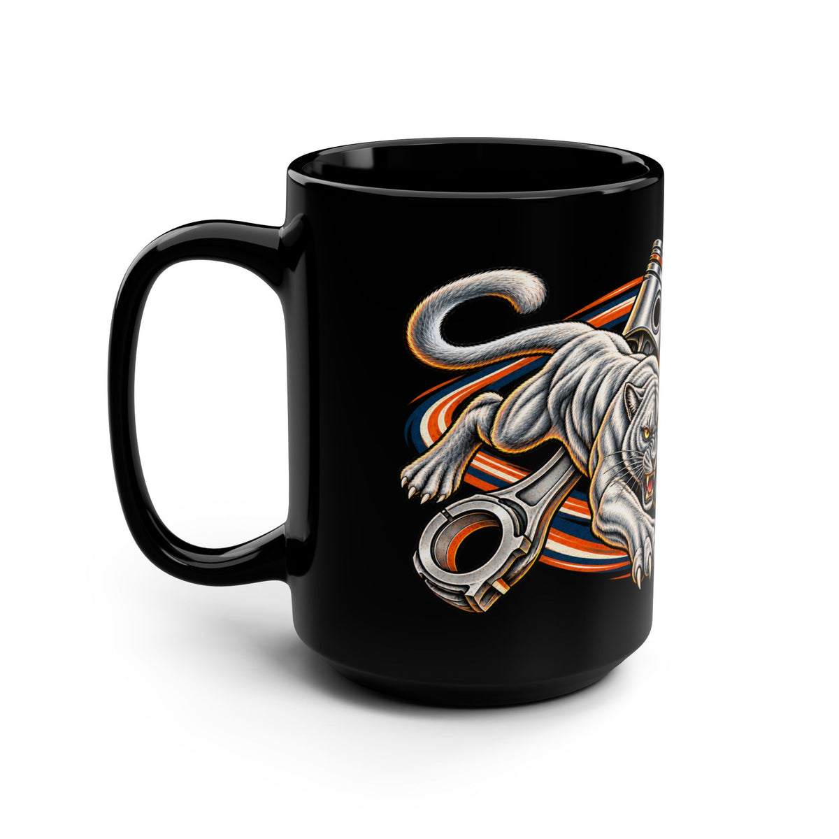 Piston Panther Black Mug, 15oz