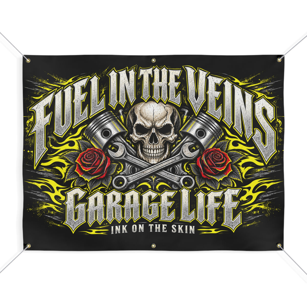 Fuel In The Veins Garage Banner