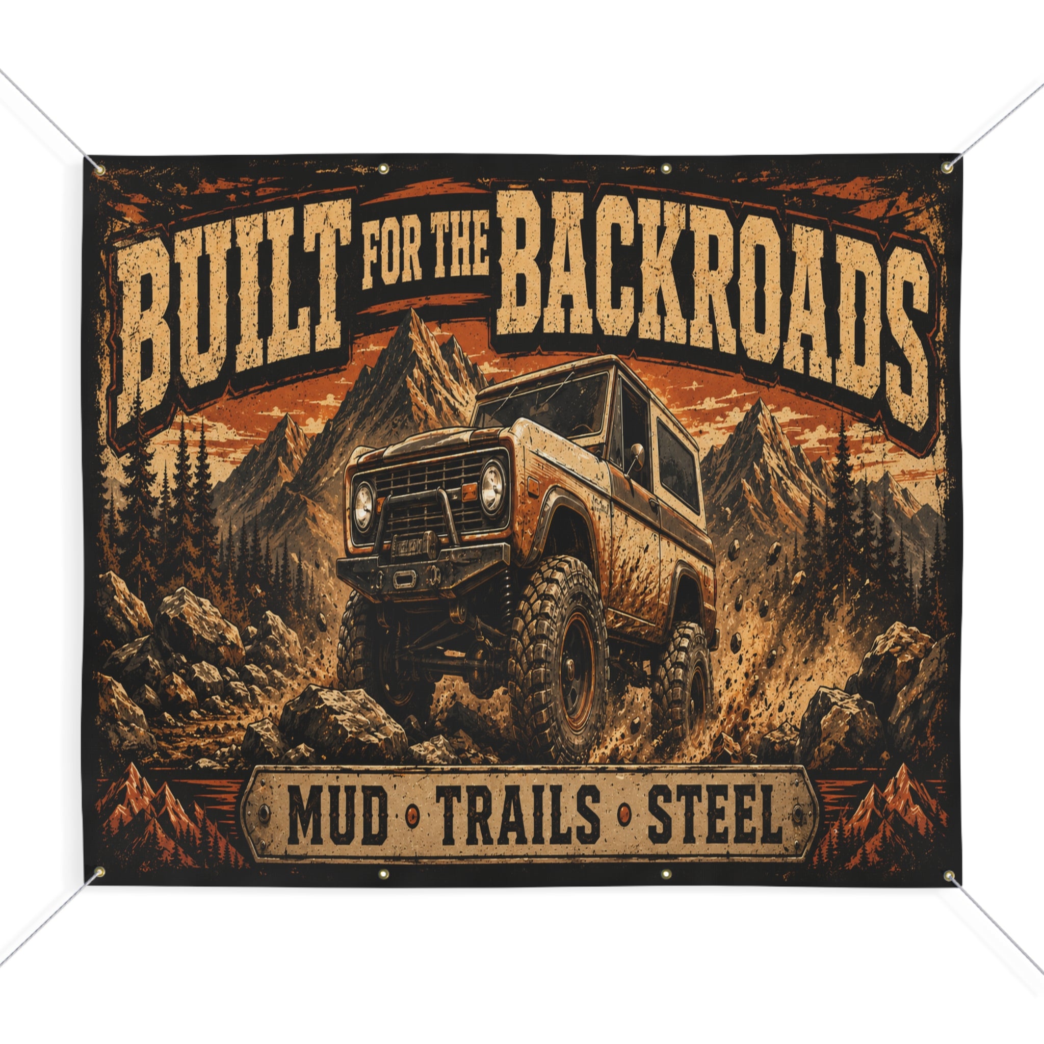 Built for the Backroads Garage Banner