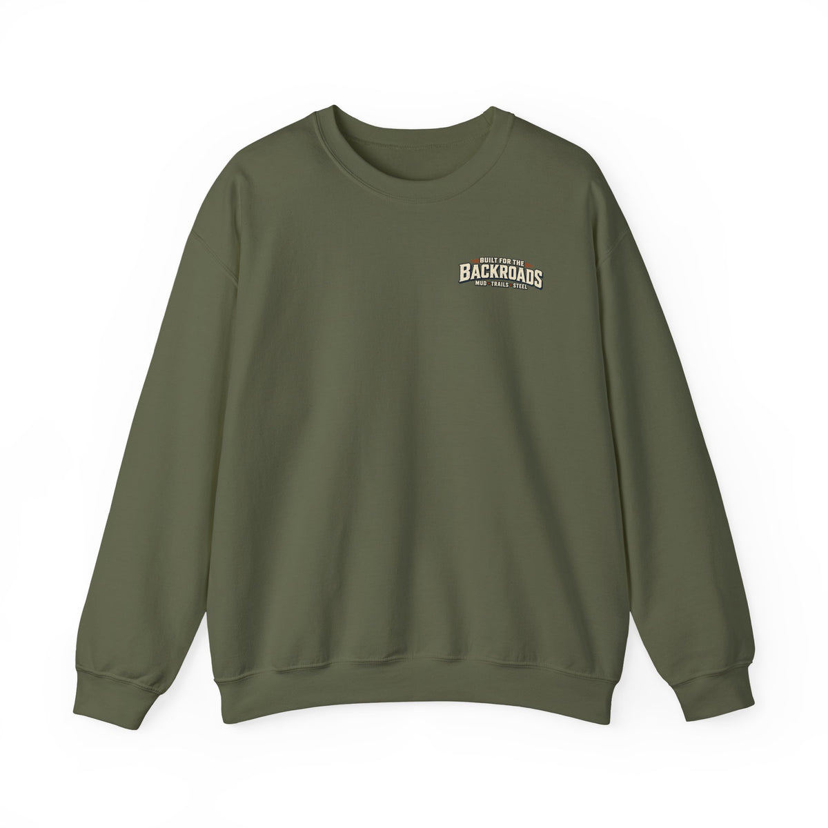 Built For The Backroads Crewneck with Garage Life artwork by Print Gear