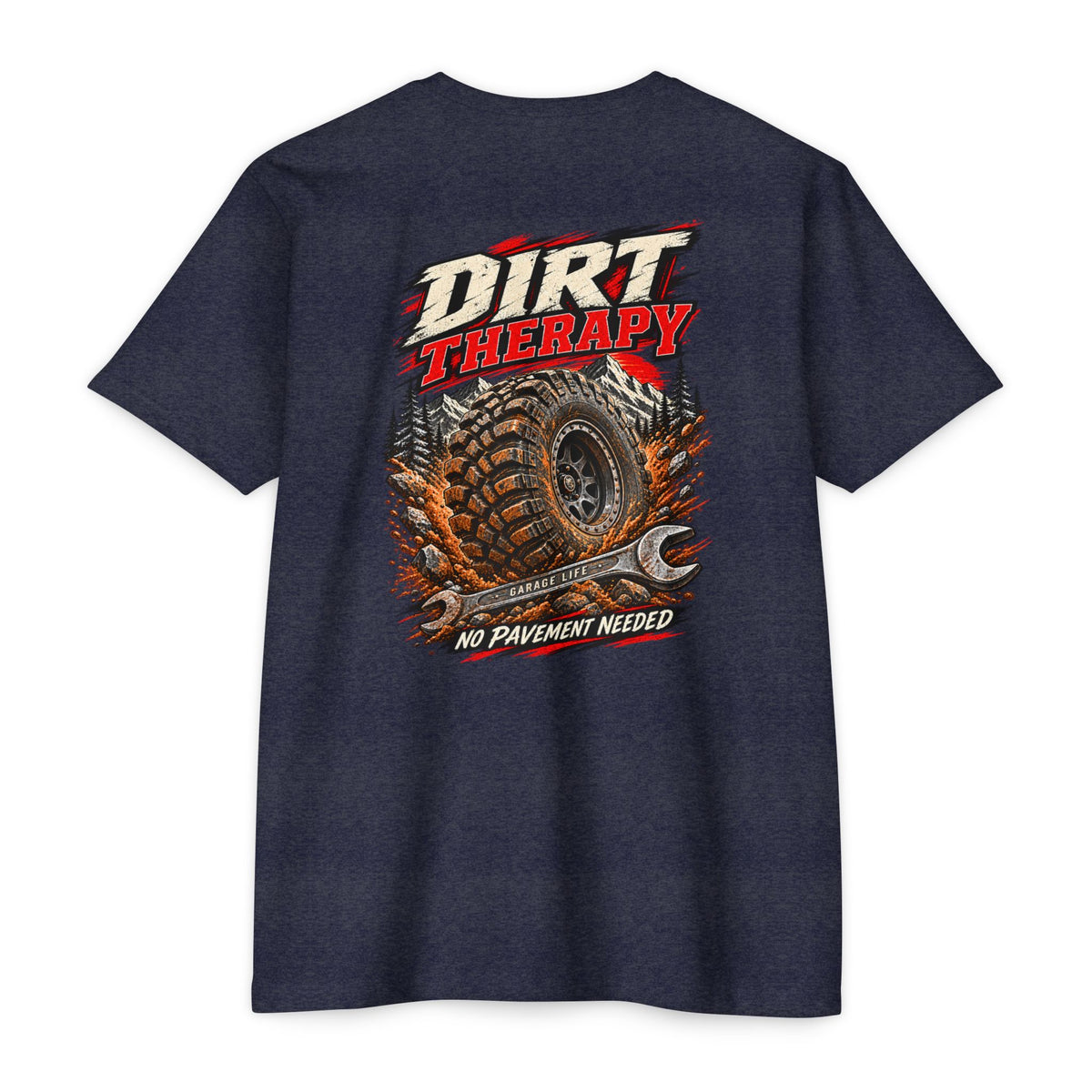 Dirt Therapy T-Shirt with Garage Life artwork by Print Gear