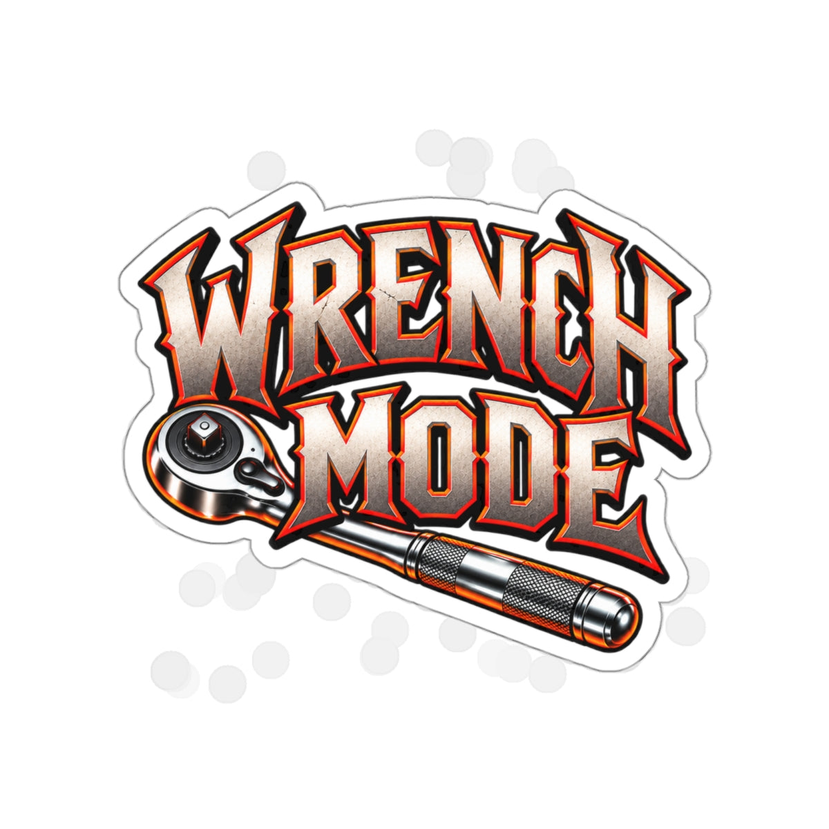 Wrench Mode Die-Cut Sticker 2 with Garage Life artwork by Print Gear