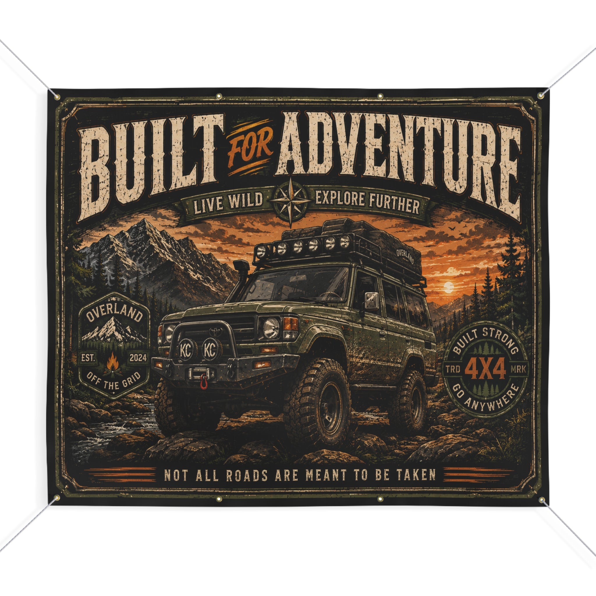 Built for Adventure Garage Banner
