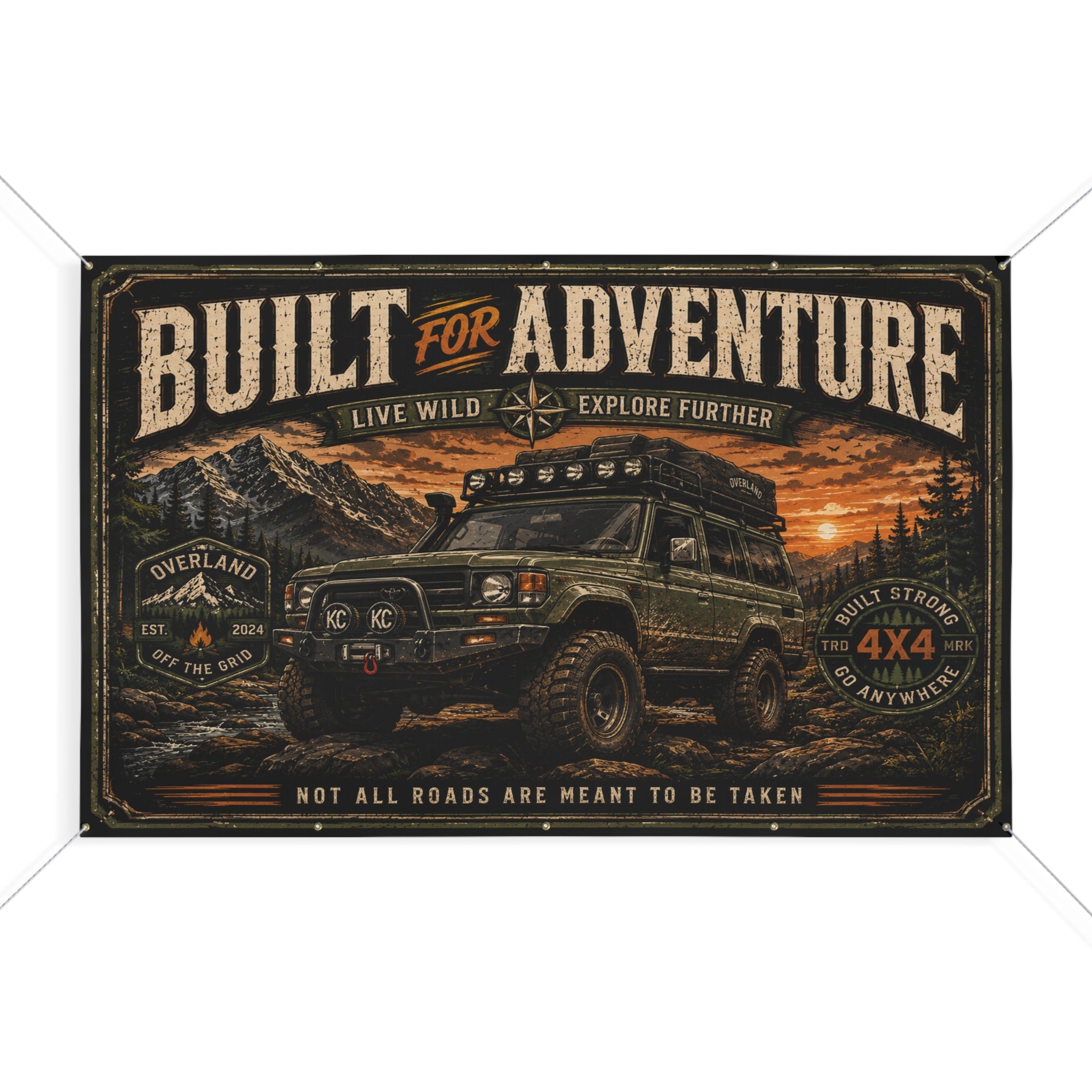 Built for Adventure Garage Banner