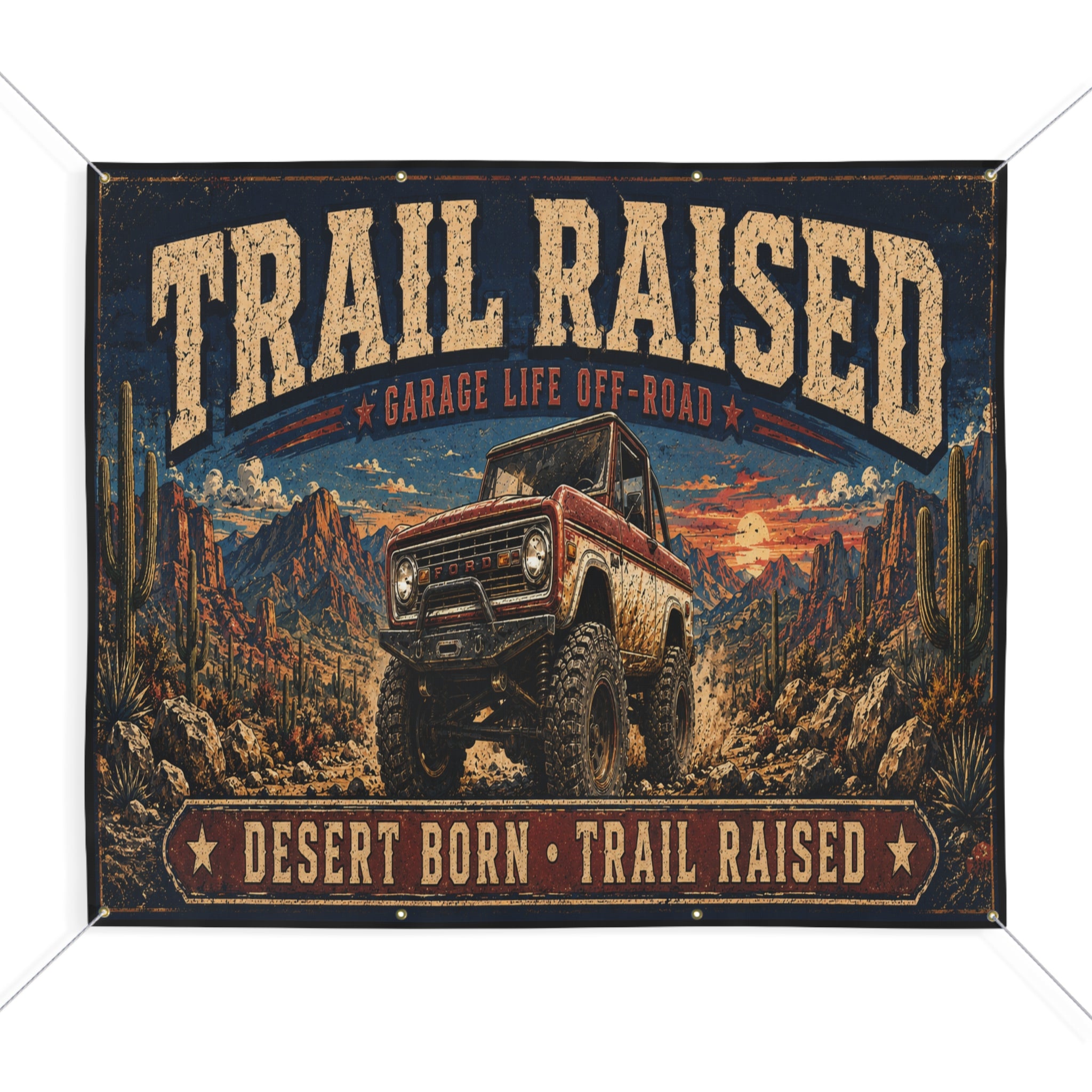 Trail Raised Garage Banner