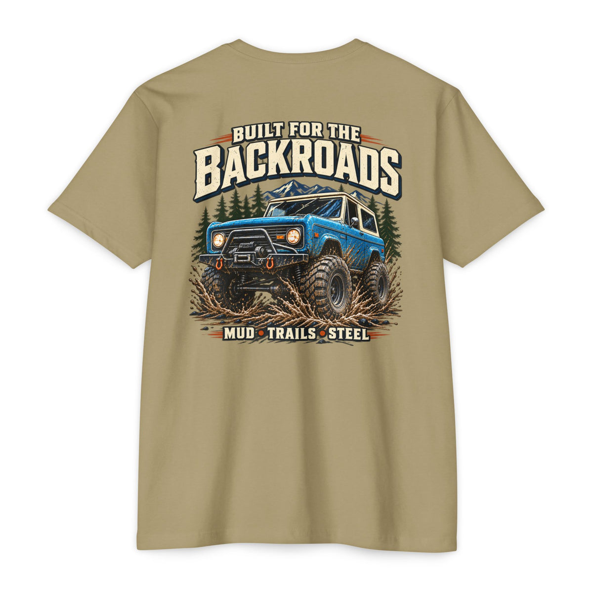 Built For The Backroads T-Shirt with Garage Life artwork by Print Gear
