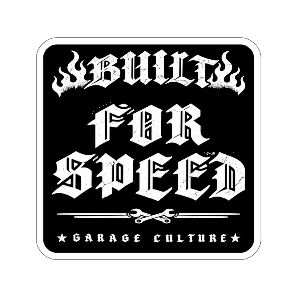 Built For Speed Die-Cut Sticker 2 with Garage Life artwork by Print Gear
