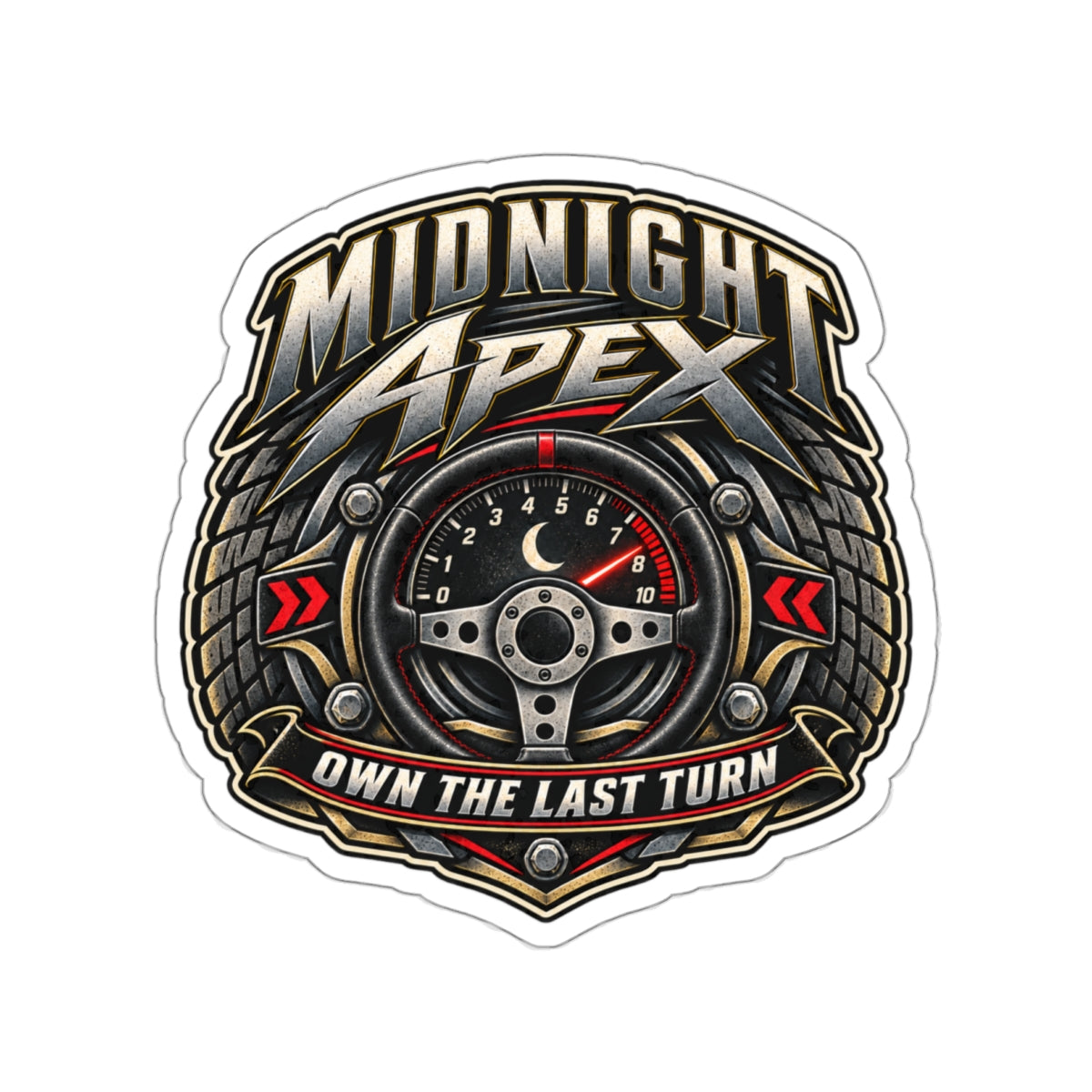 Midnight Apex Die-Cut Sticker 2 with Garage Life artwork by Print Gear