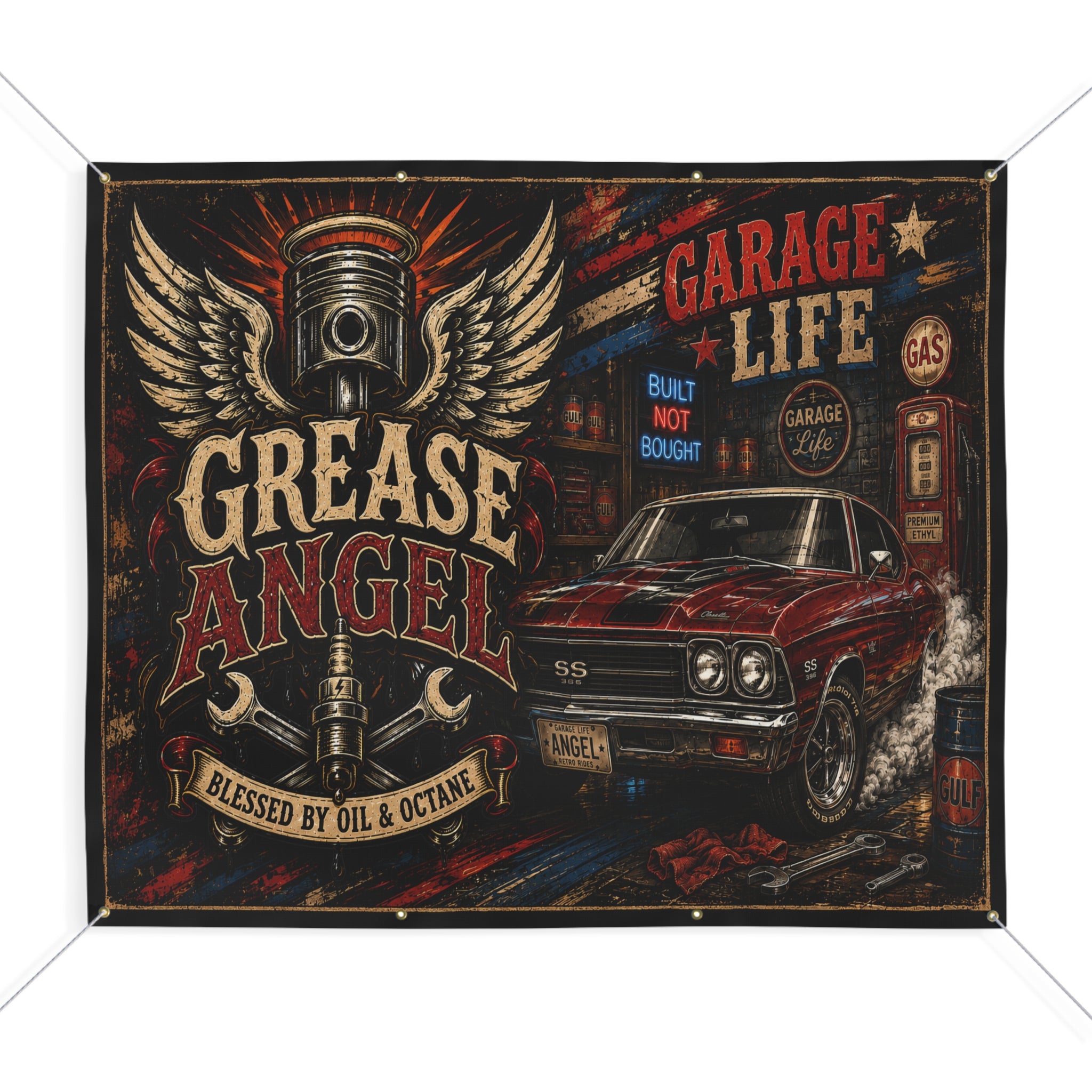 Grease Angel Garage Banner