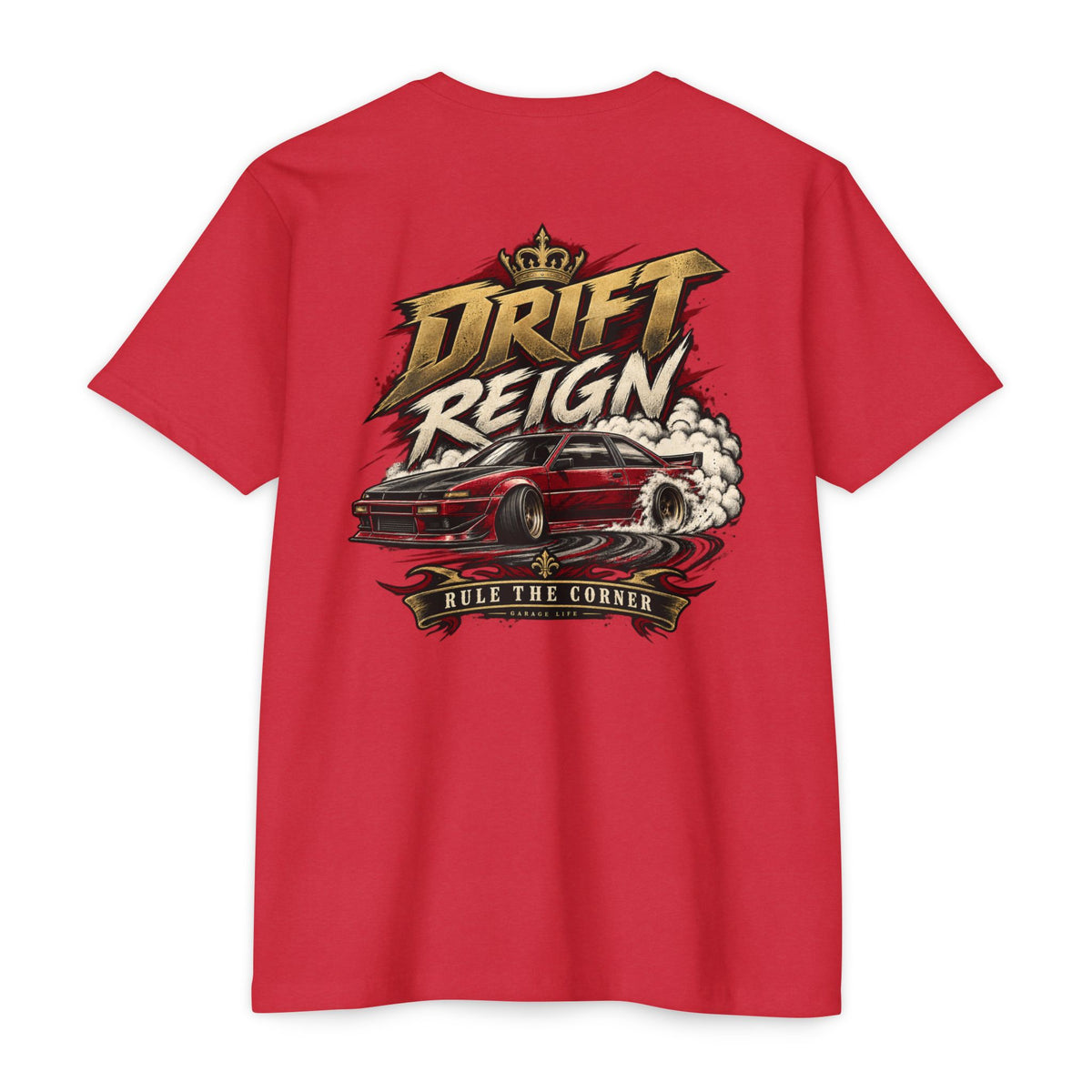 Drift Reign T-Shirt with Garage Life artwork by Print Gear