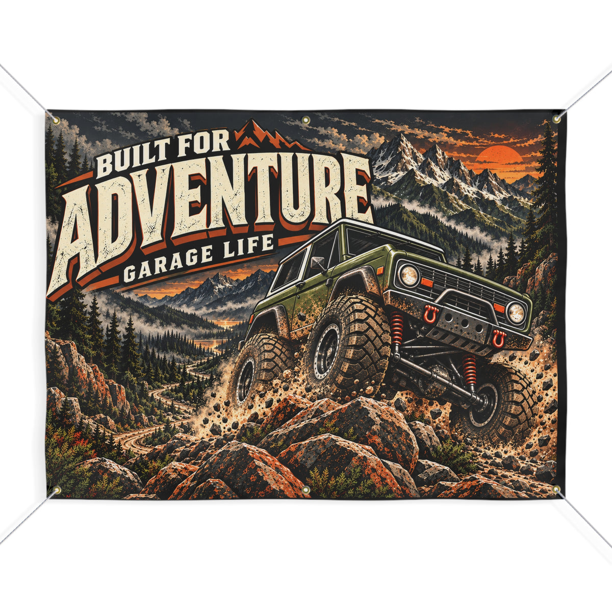 Built for Adventure Garage Banner