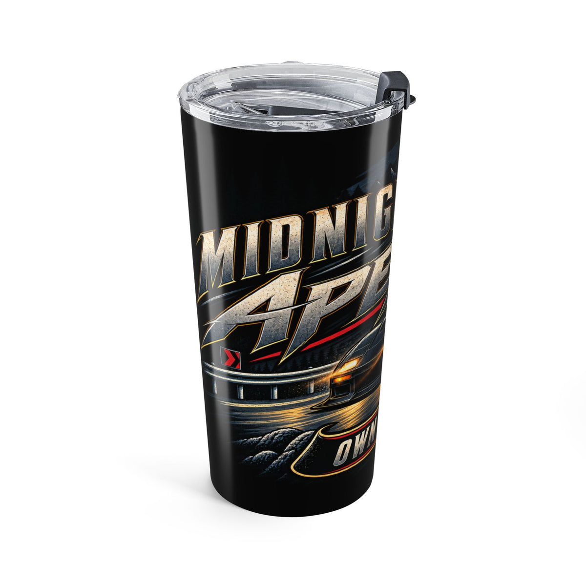 Midnight Apex 20oz Tumbler with Garage Life artwork by Print Gear