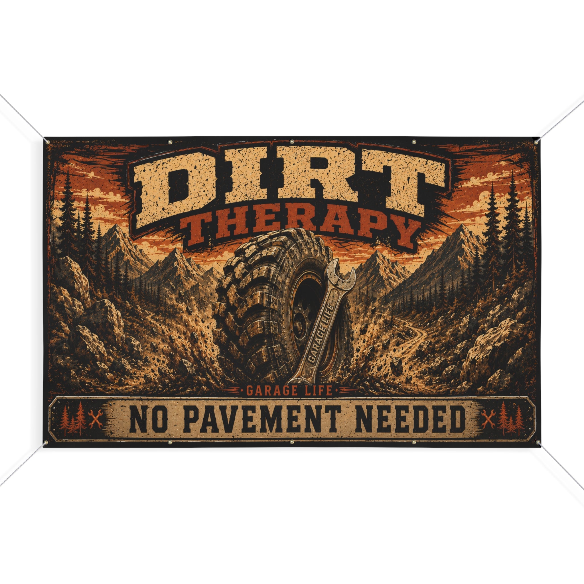 Dirt Therapy Garage Banner