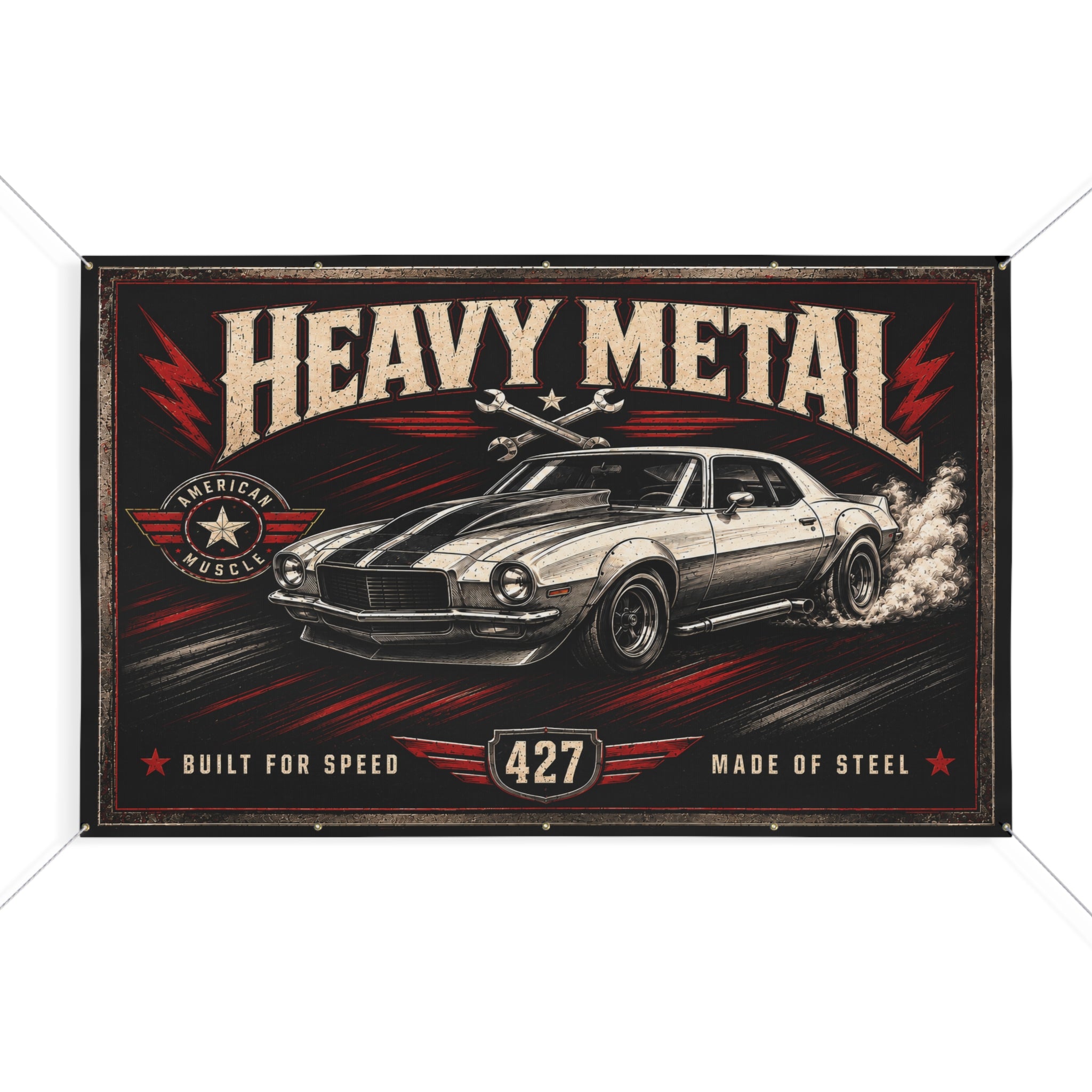 Heavy Metal Garage Banner