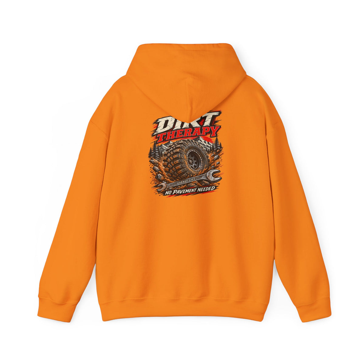 Dirt Therapy Hoodie with Garage Life artwork by Print Gear