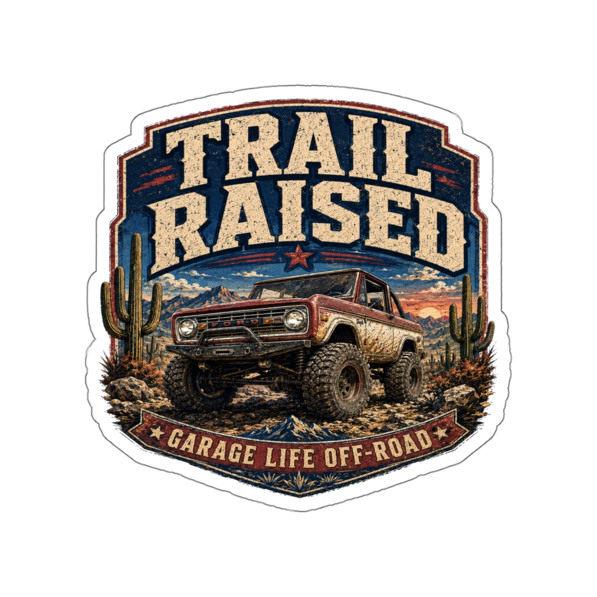Trail Raised Sticker