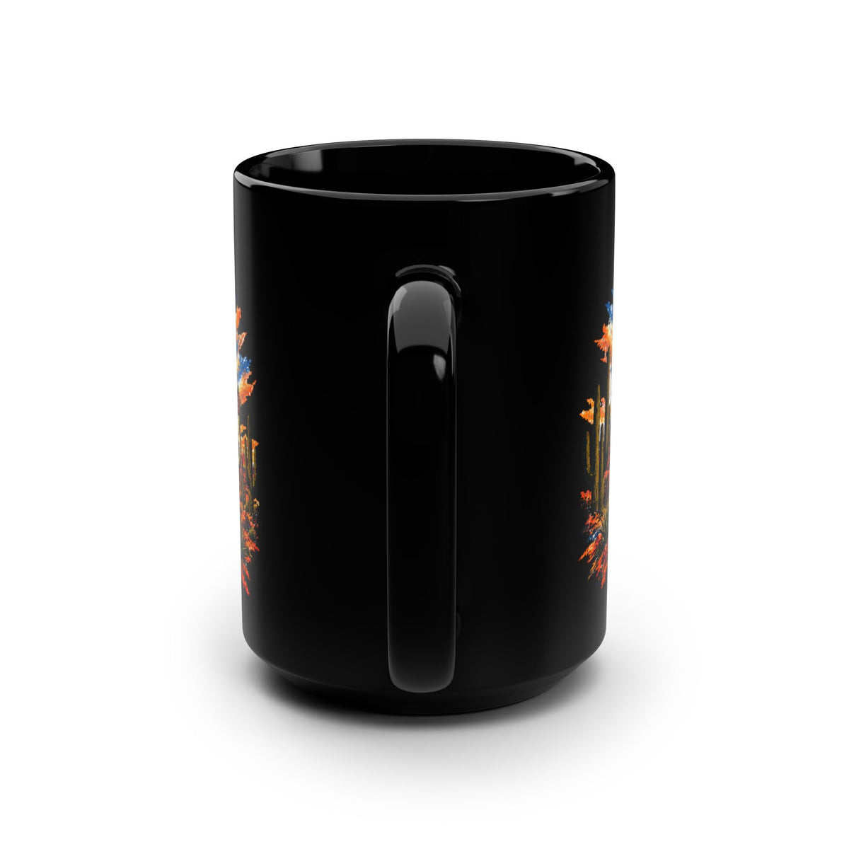 Old Roads Loud Motors Black Mug 15oz with Garage Life artwork by Print Gear