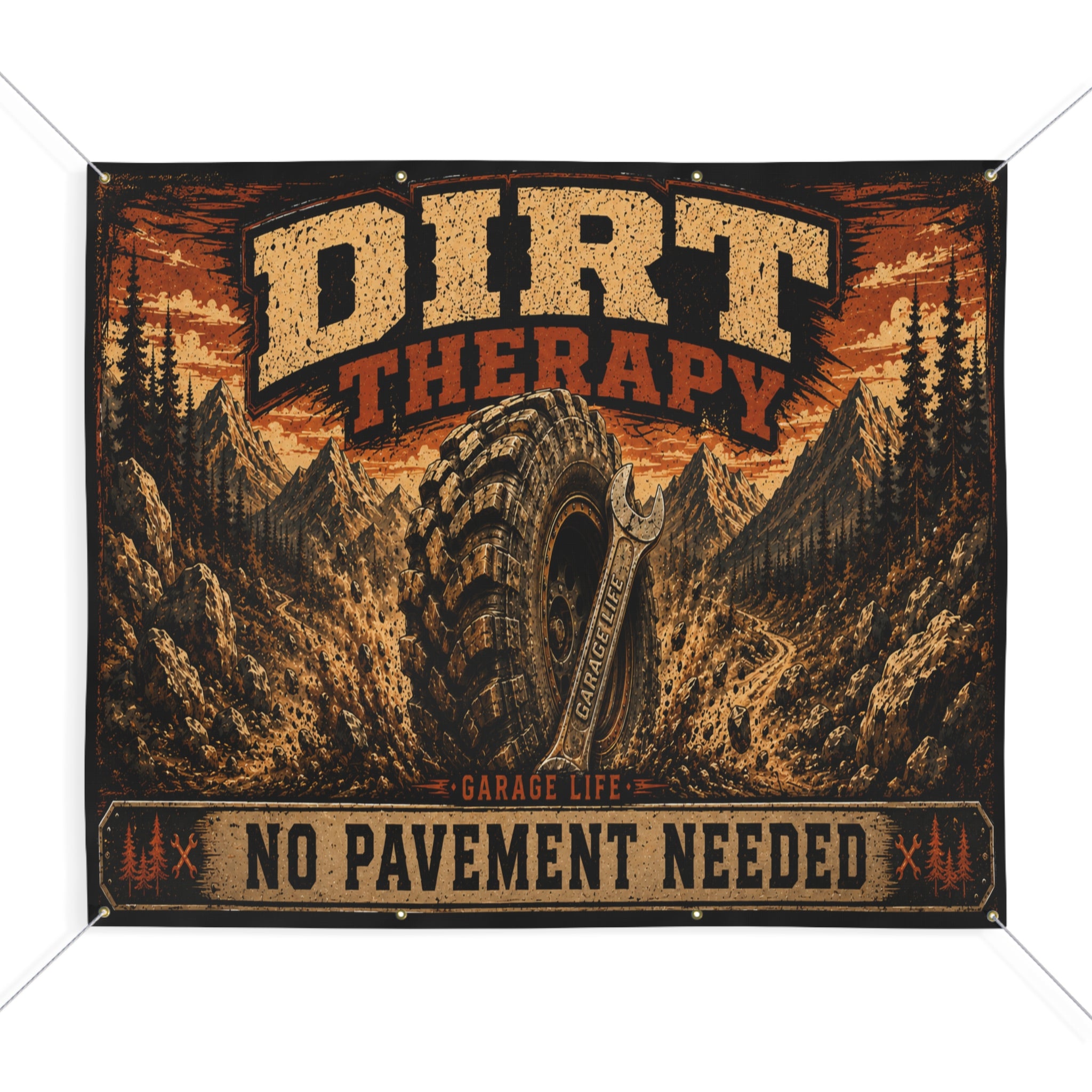 Dirt Therapy Garage Banner